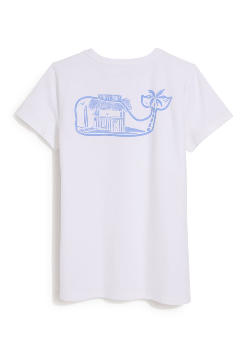 Womens Whale Fill Pocket Graphic T-Shirt