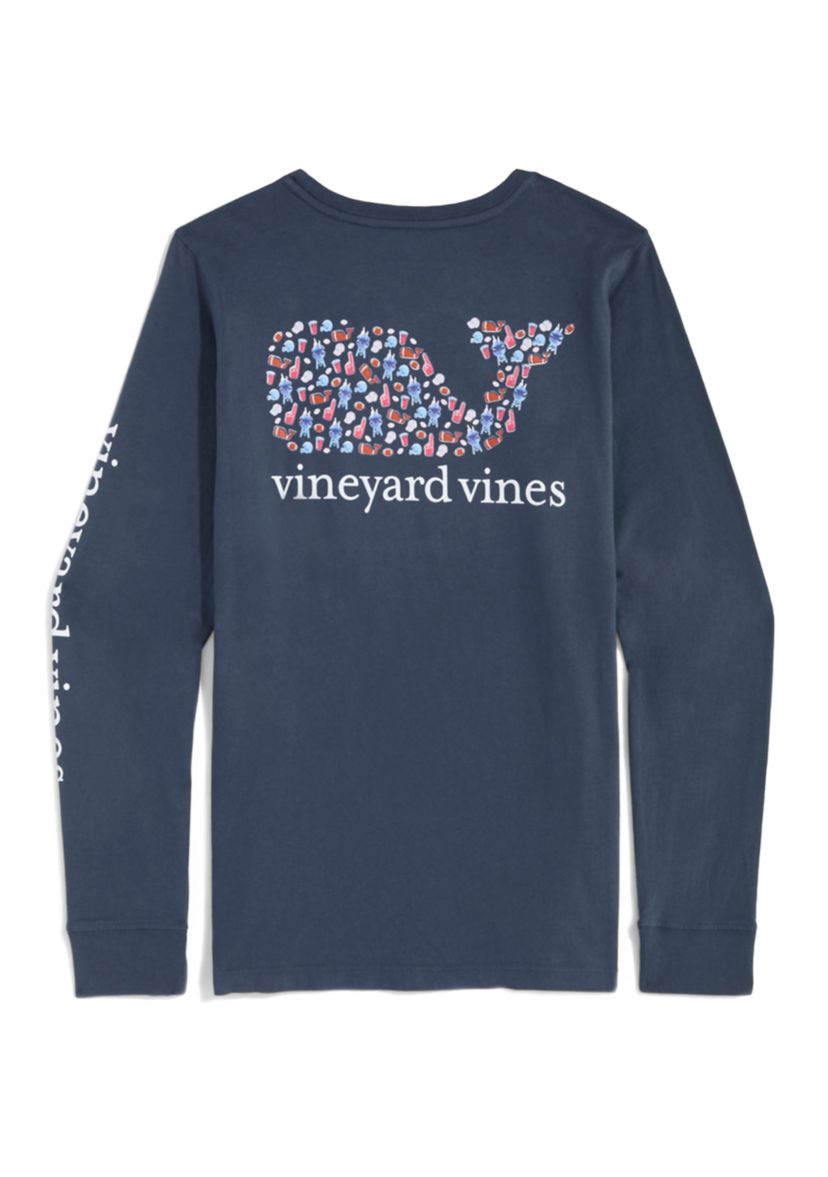Long Sleeve Whale Pocket T-Shirt 