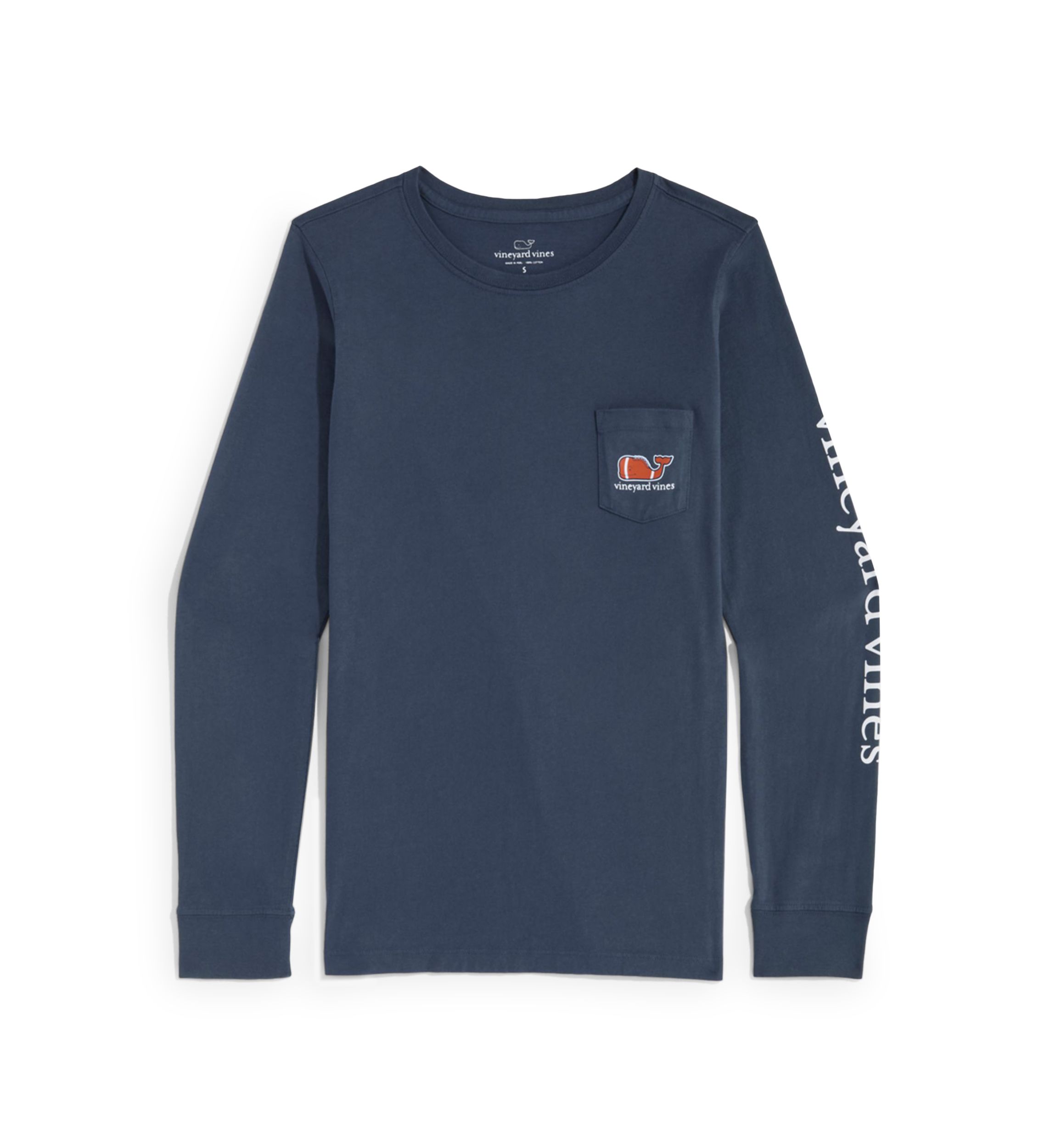 Long Sleeve Whale Pocket T-Shirt 