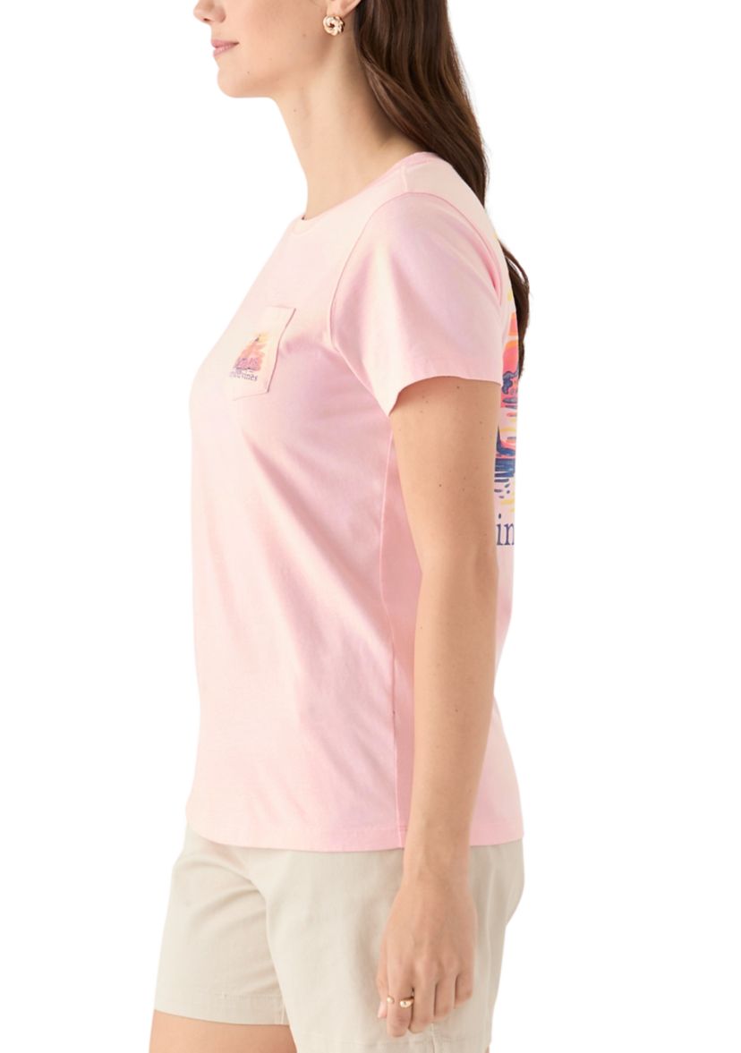 Womens Painted Lighthouse Pocket T-Shirt