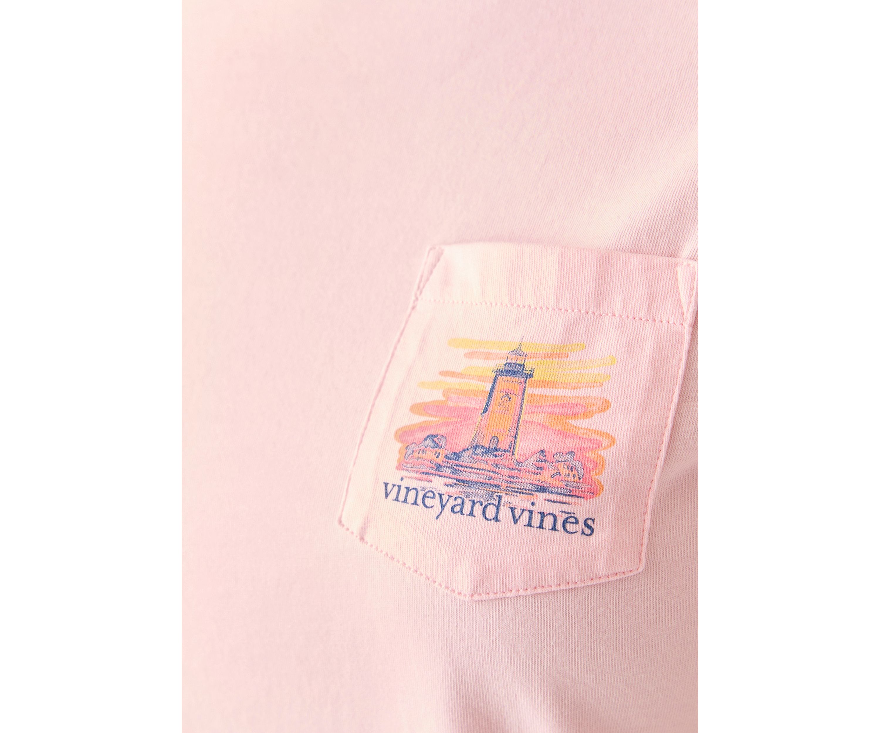 Womens Painted Lighthouse Pocket T-Shirt