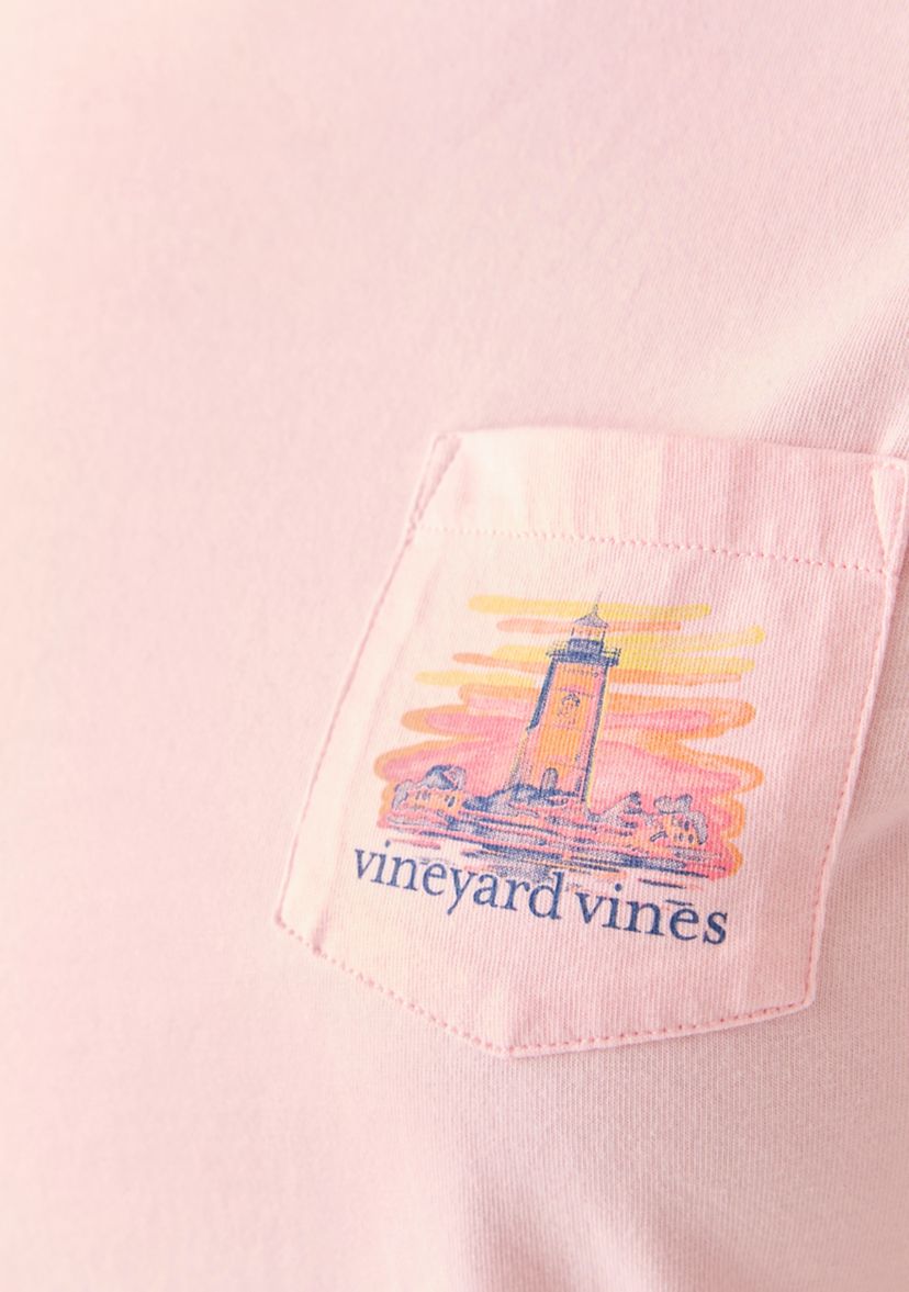 Womens Painted Lighthouse Pocket T-Shirt