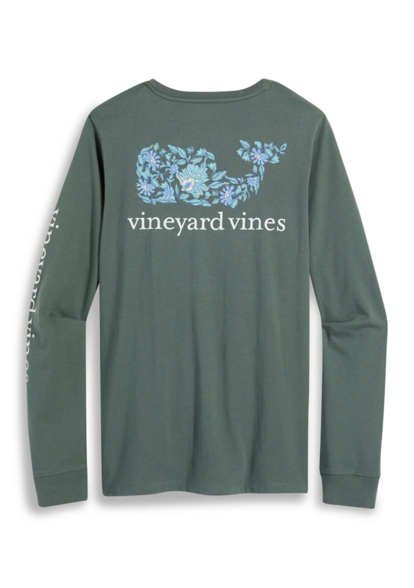 Long Sleeve Floral Fill Pocket T-Shirt 