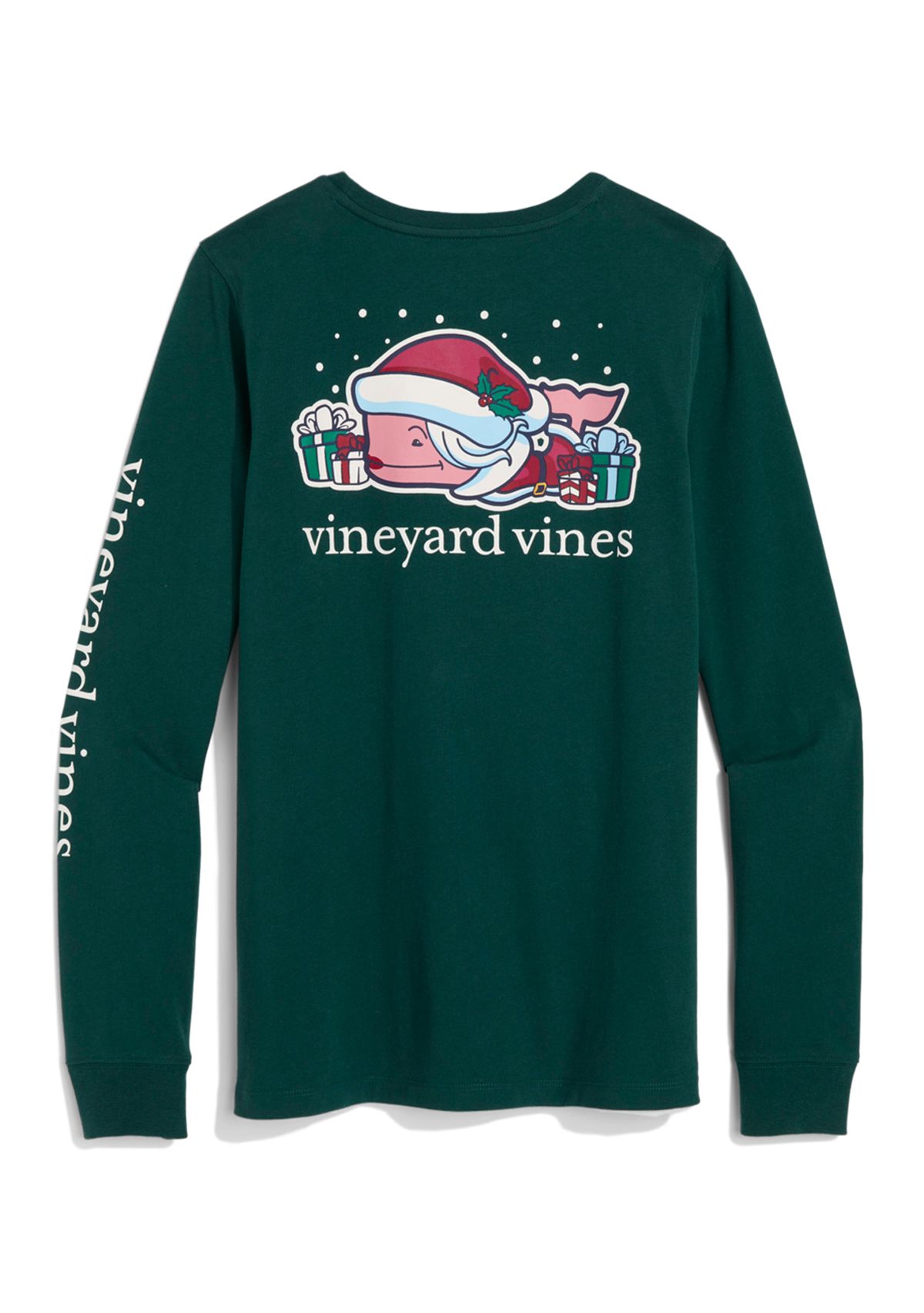 Womens Long Sleeve Mrs. Claus Whale Logo Graphic T-Shirt 