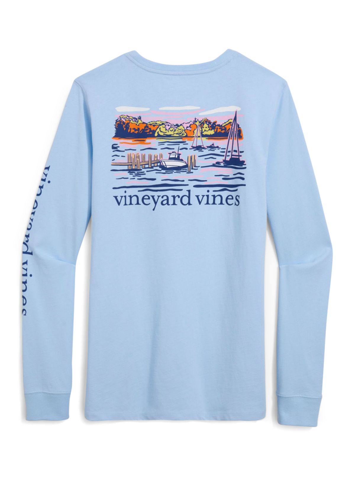 Long Sleeve Fall Pocket Graphic T-Shirt 