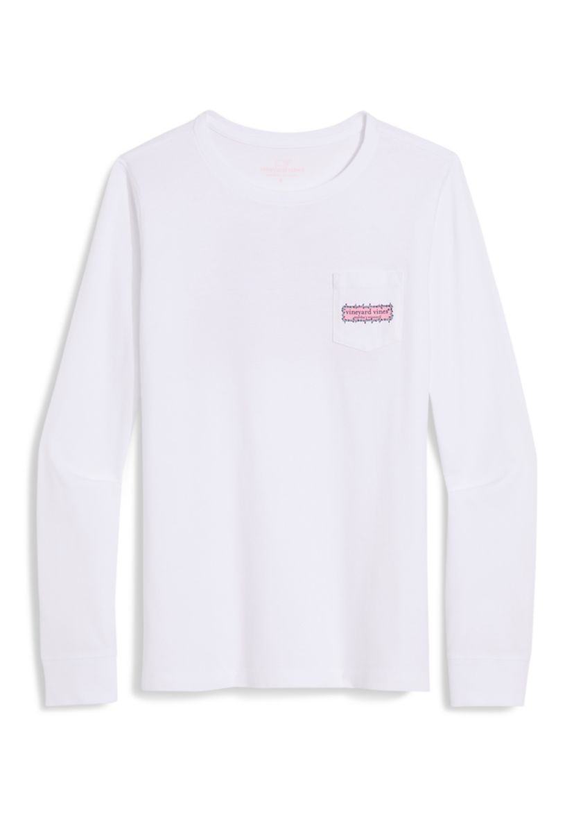 Womens Long Sleeve Santa Hat Dogs Graphic T-Shirt