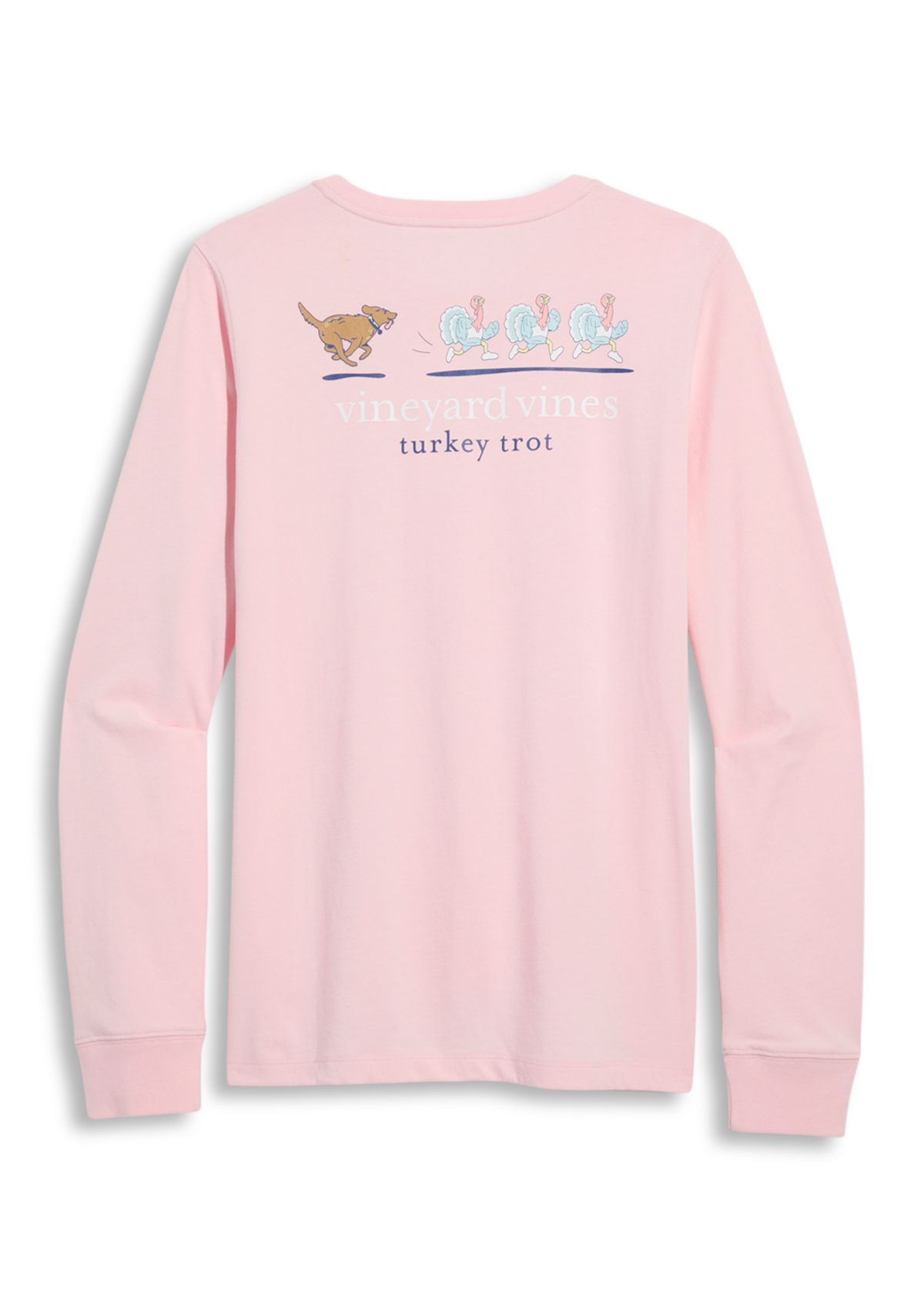 Womens Long Sleeve Thanksgiving Turkey Trot Graphic T-Shirt 
