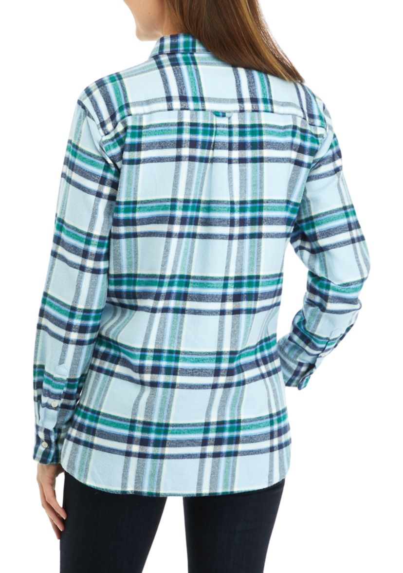 Womens Flannel Button Down Shirt
