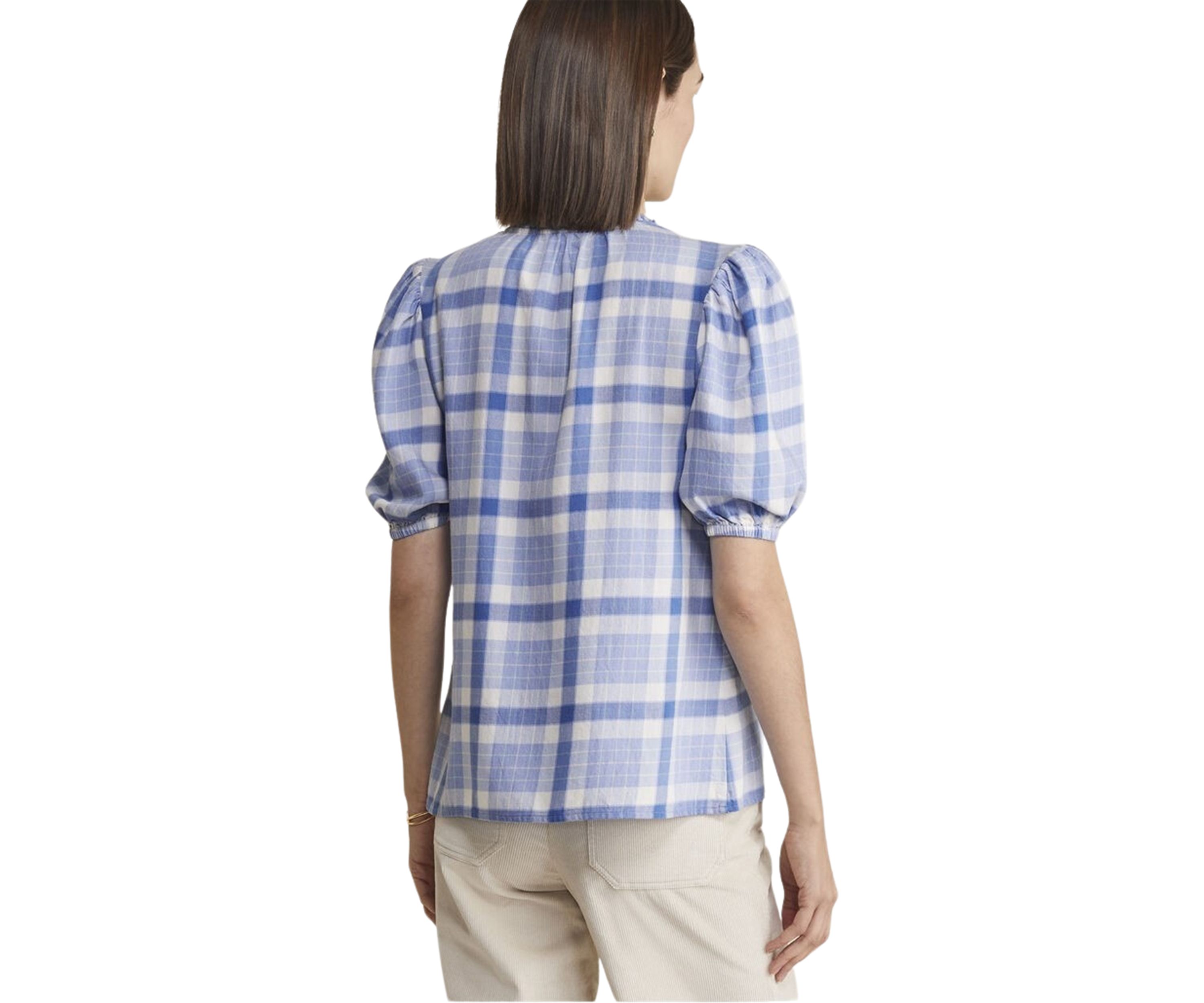 Womens Ruffle Neck Top