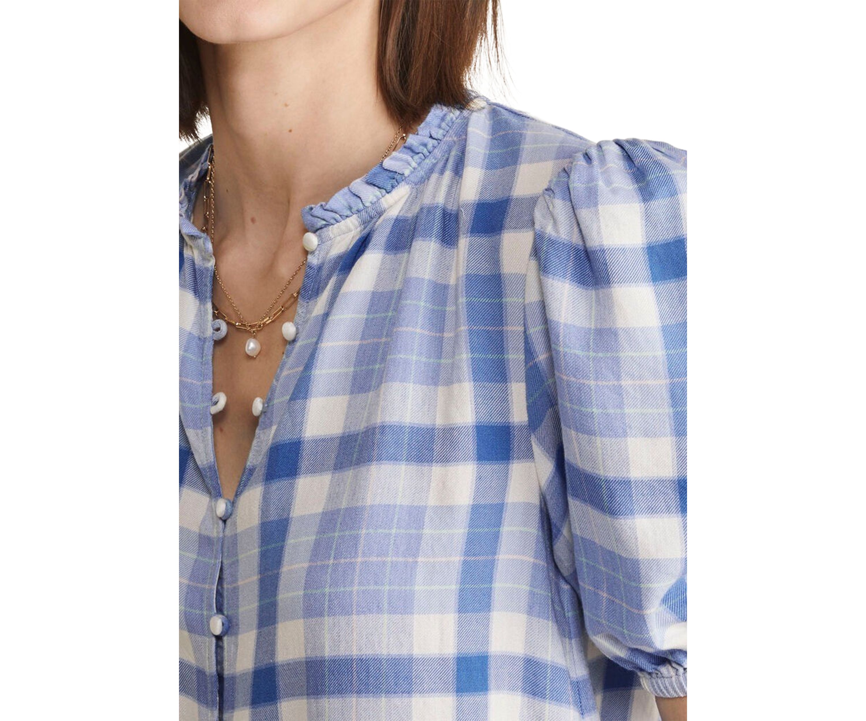 Womens Ruffle Neck Top