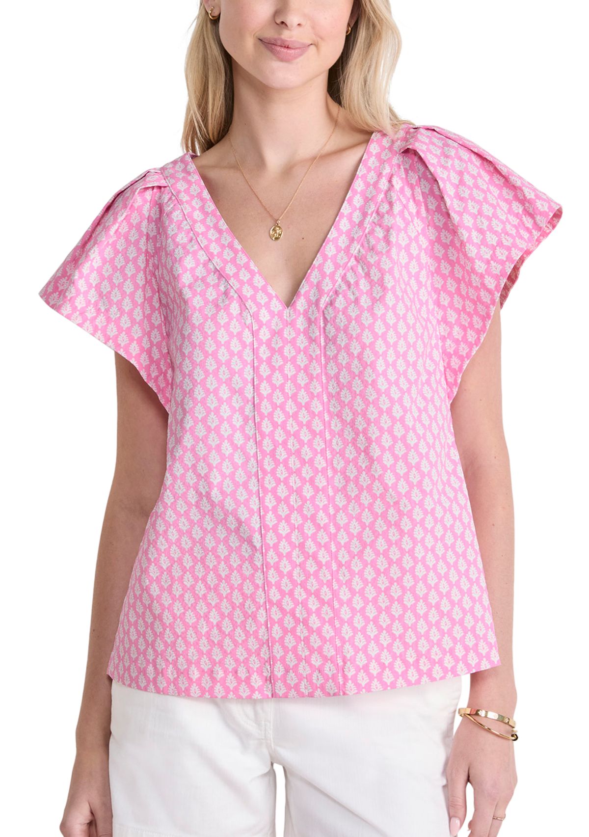 Womens Harbor Flutter Sleeve Top
