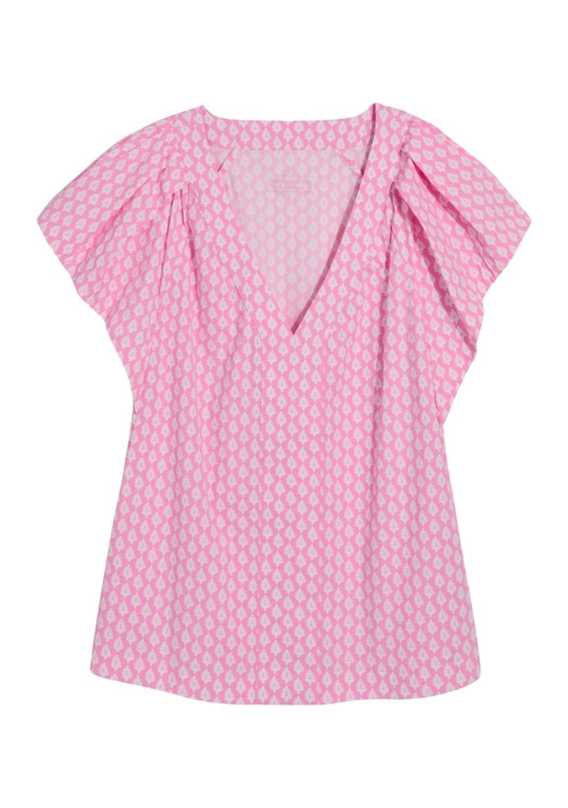 Womens Harbor Flutter Sleeve Top