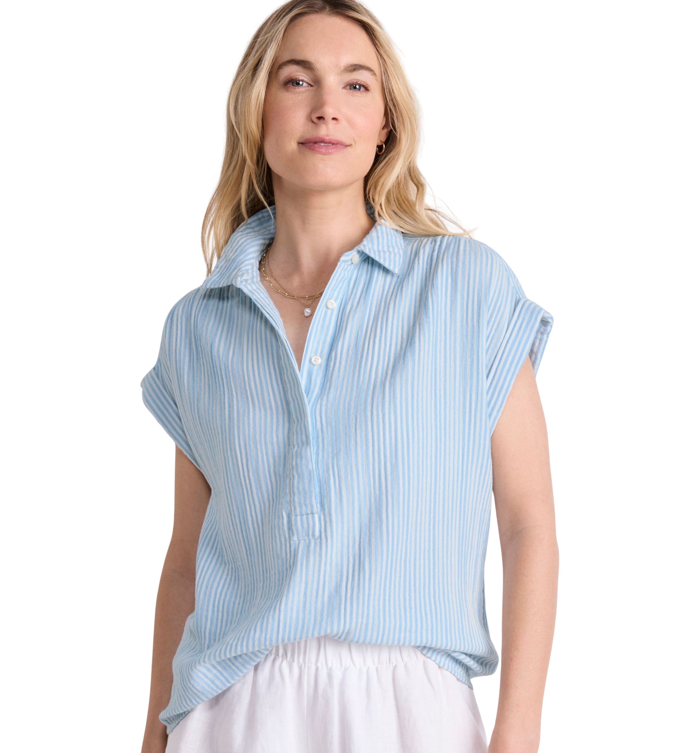 Womens Gauze Popover Margo Blouse