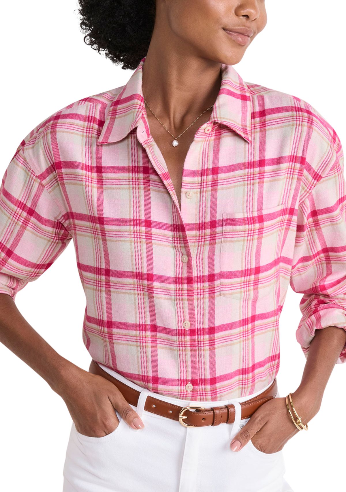 Womens Birdie Flannel Button Down Shirt