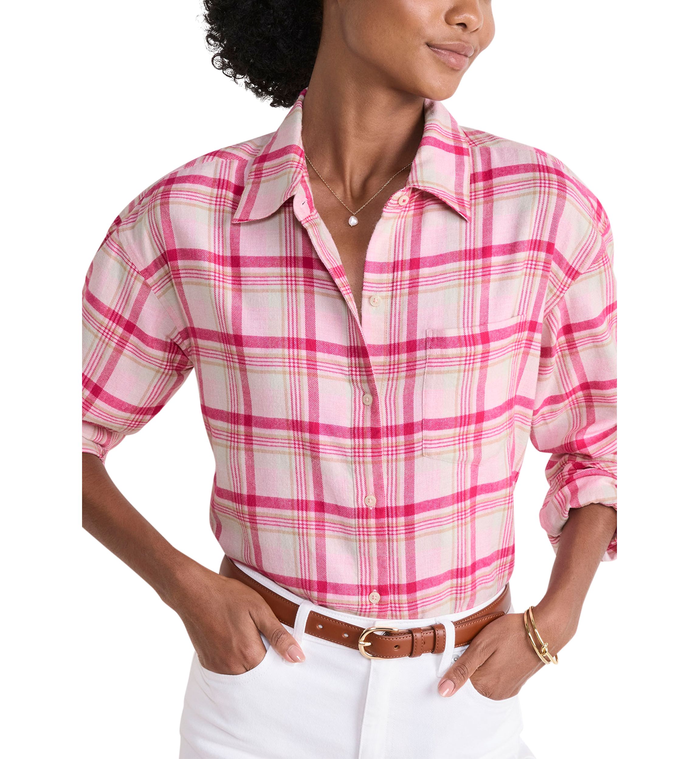 Womens Birdie Flannel Button Down Shirt