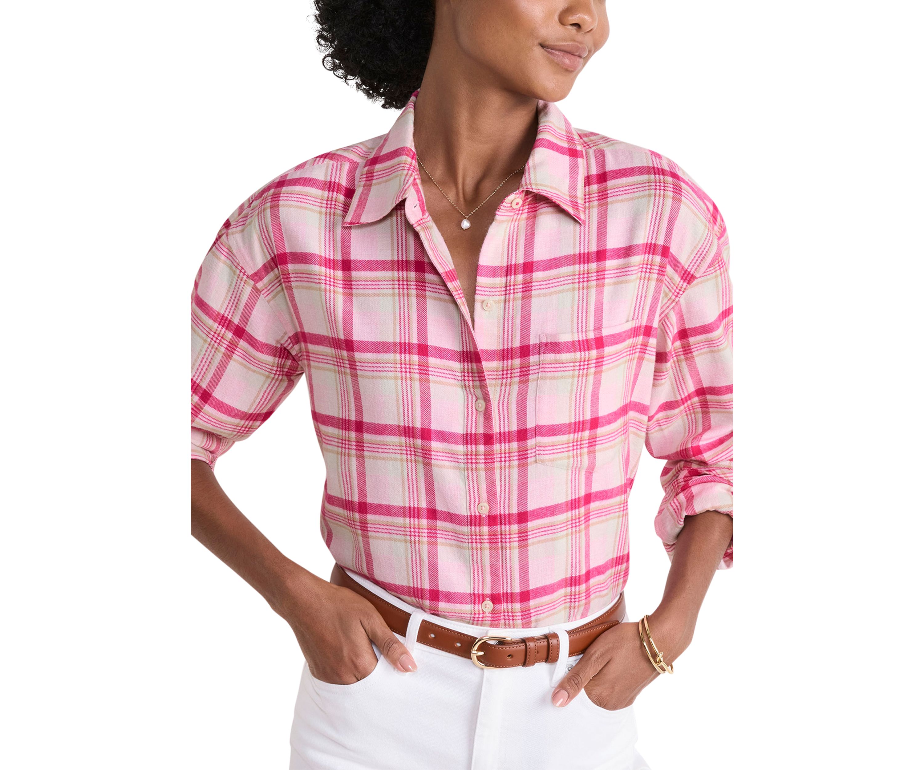Womens Birdie Flannel Button Down Shirt