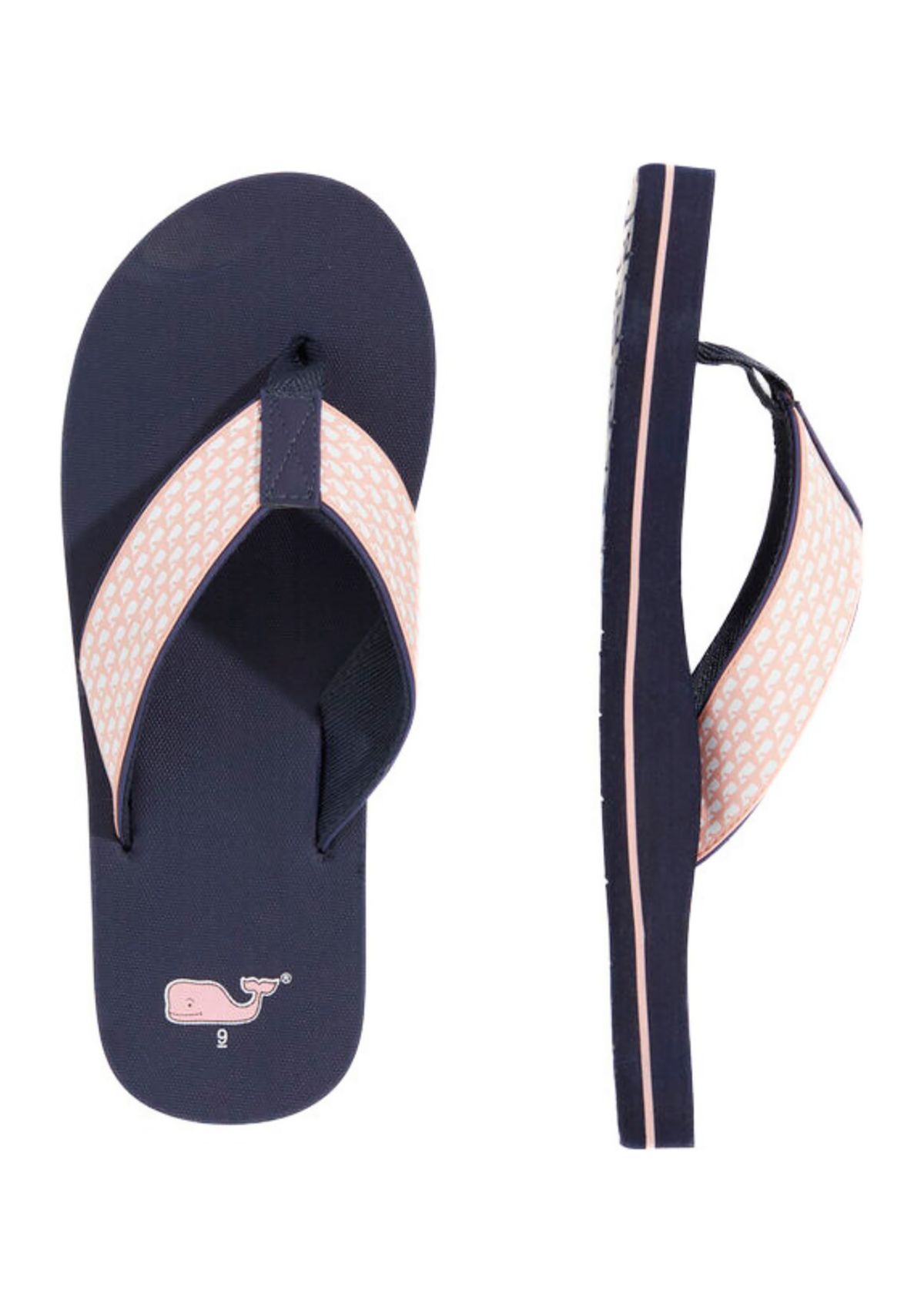 Womens Micro Whales Classic Flip Flops