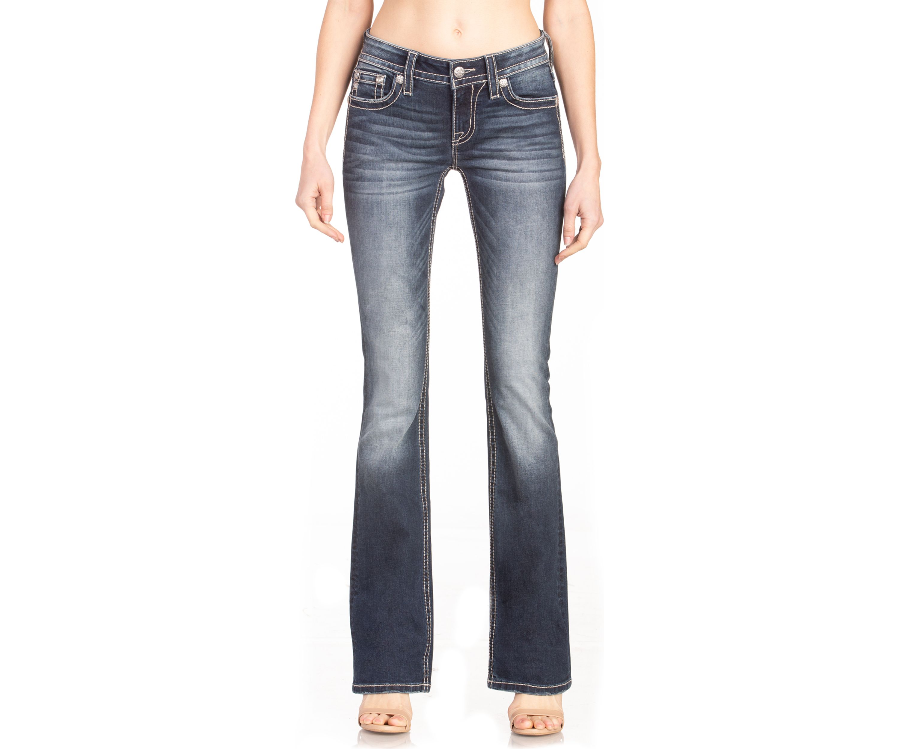 Womens Low Rise Bootcut Jeans 