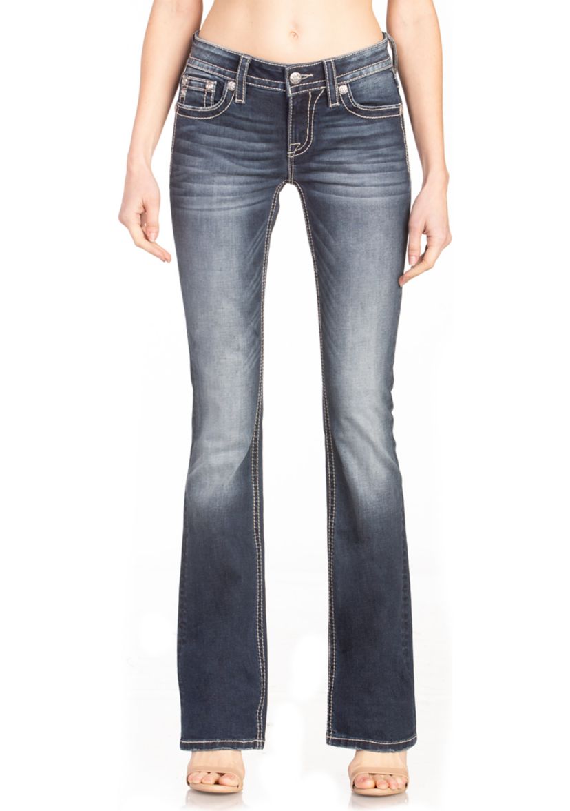 Womens Low Rise Bootcut Jeans 