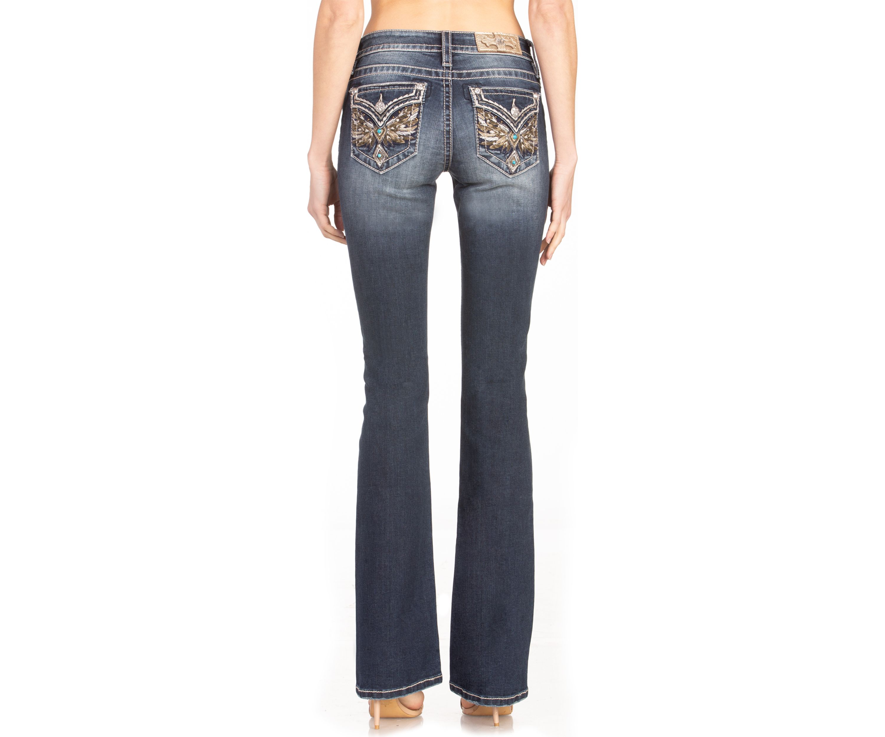 Womens Low Rise Bootcut Jeans 