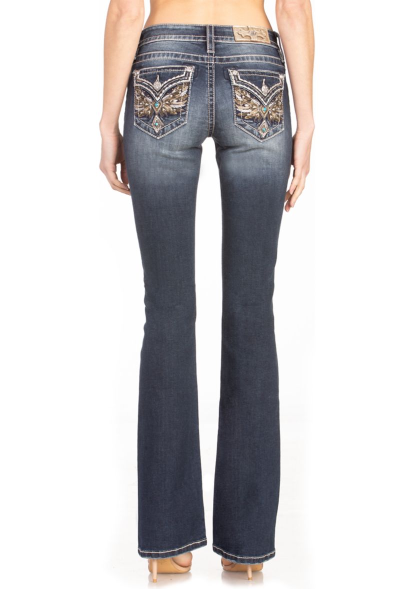 Womens Low Rise Bootcut Jeans 