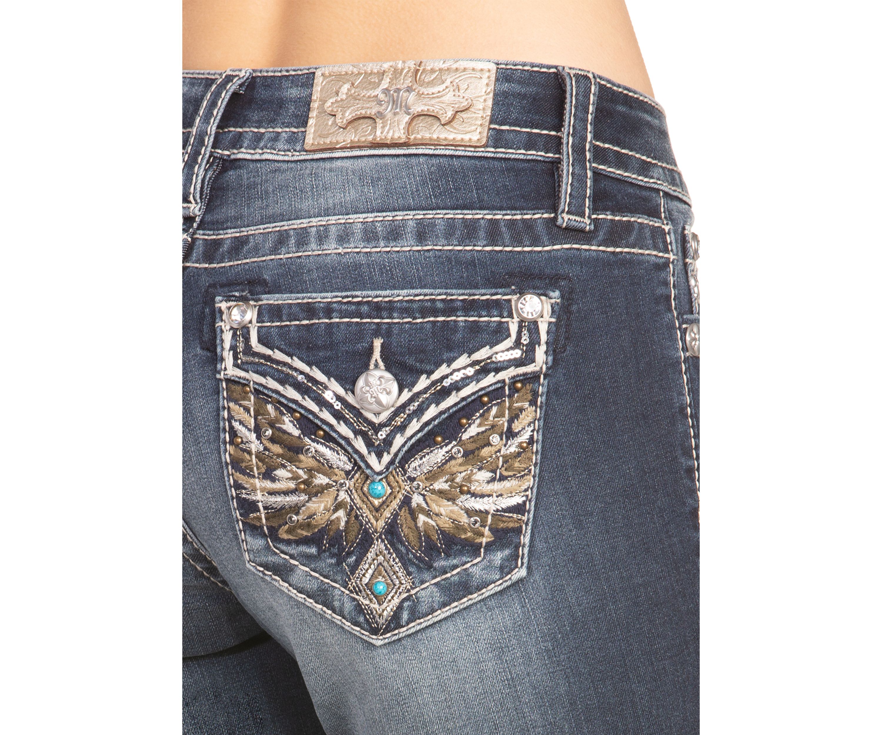 Womens Low Rise Bootcut Jeans 