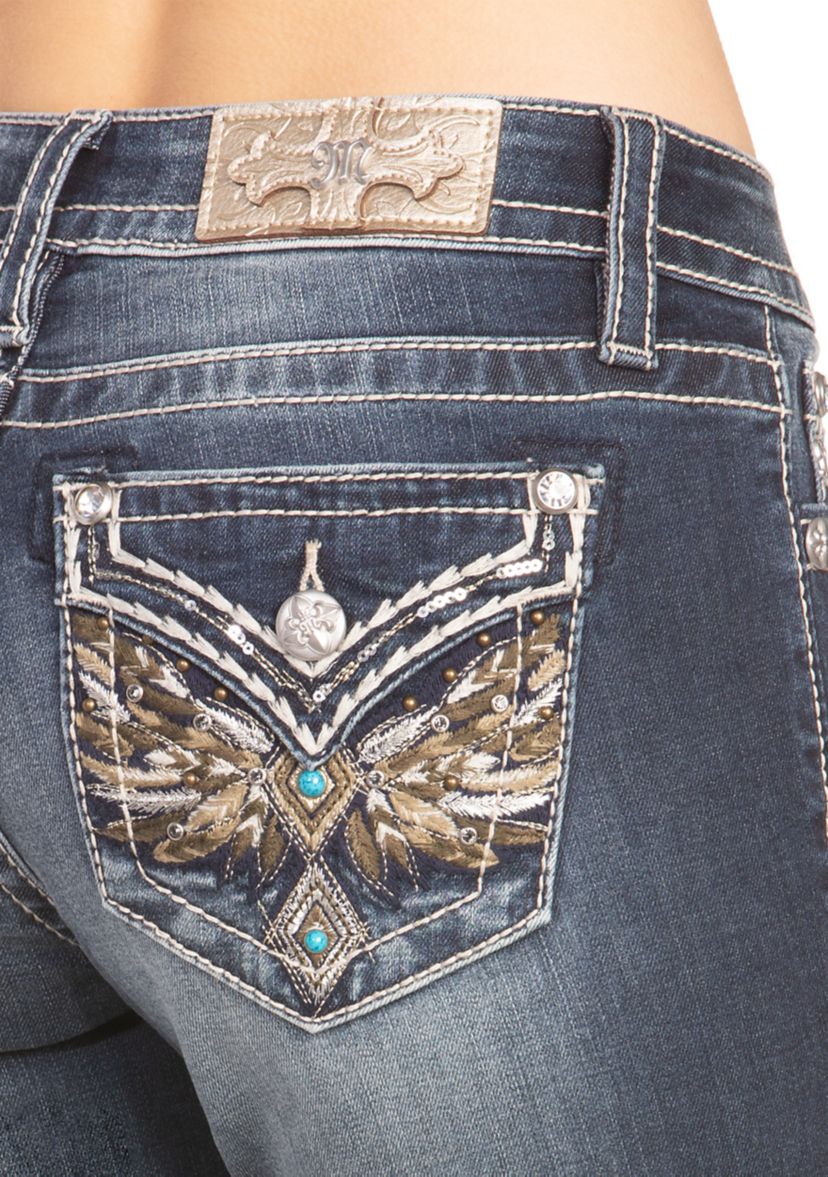 Womens Low Rise Bootcut Jeans 