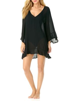 Anne Cole Signature® Flounce V-Neck Tunic Cover Up | belk