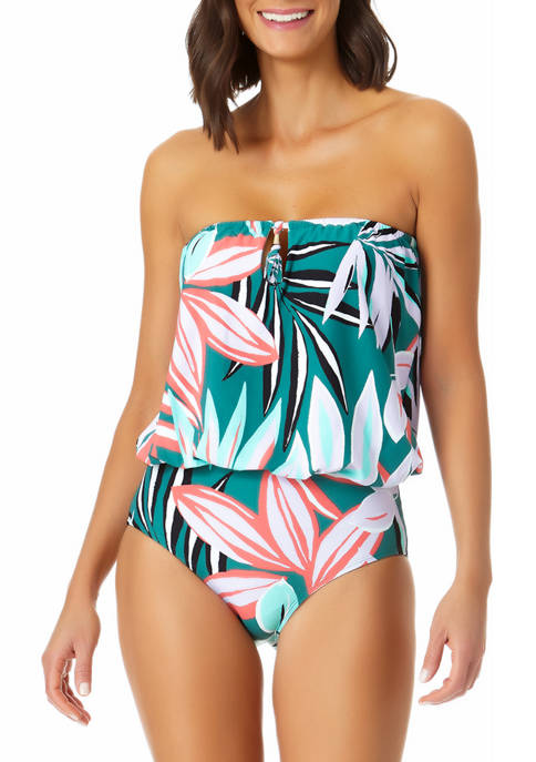 Anne Cole® Floral Blouson One-Piece Swimsuit