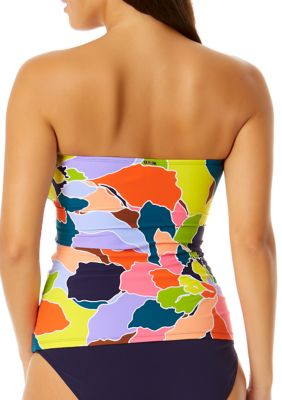 Plus Tropic Stamp Twist Front Underwire Tankini Swim Top – Anne Cole