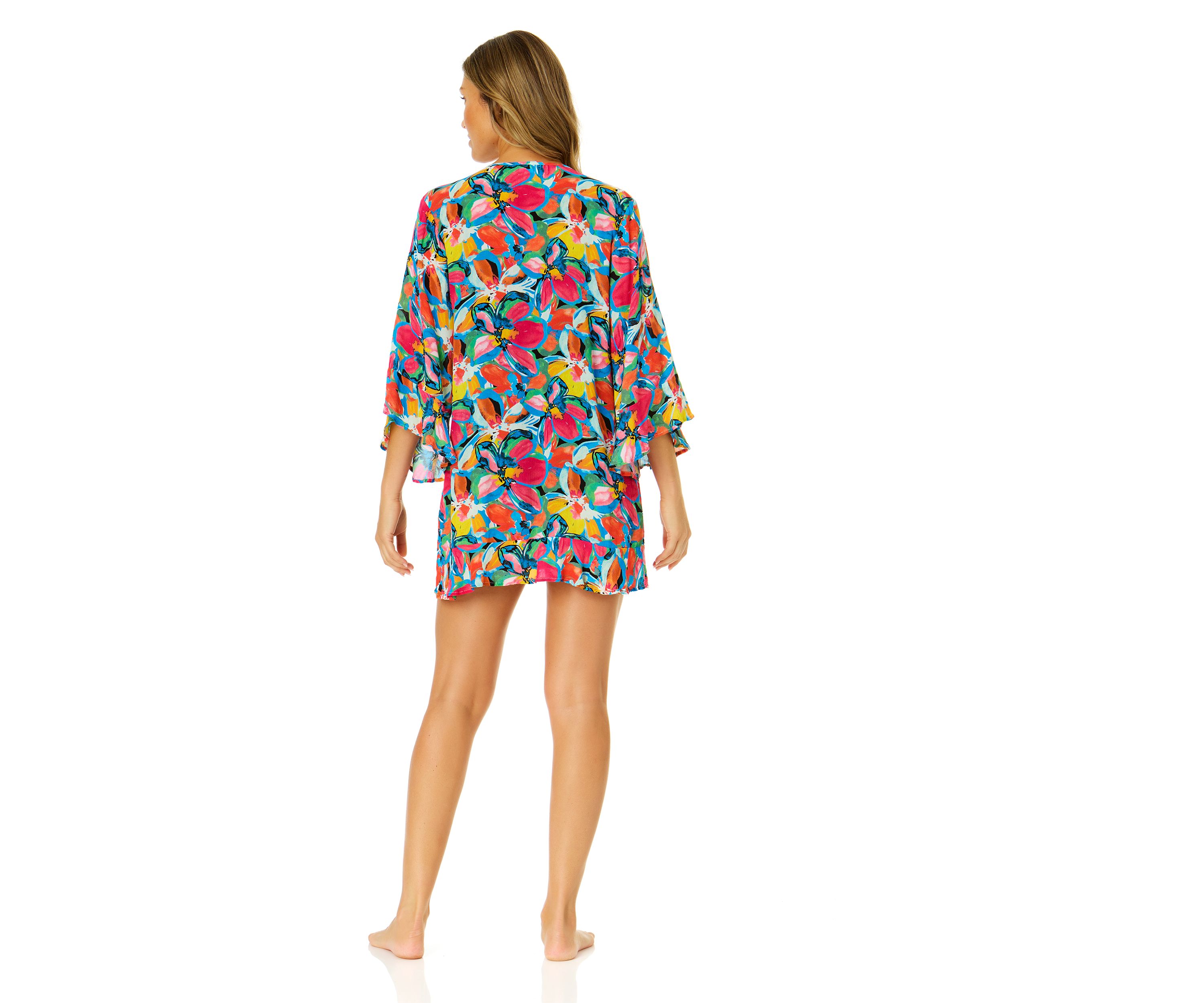 Womens Amalfi Coast Floral Printed Swim Coverup