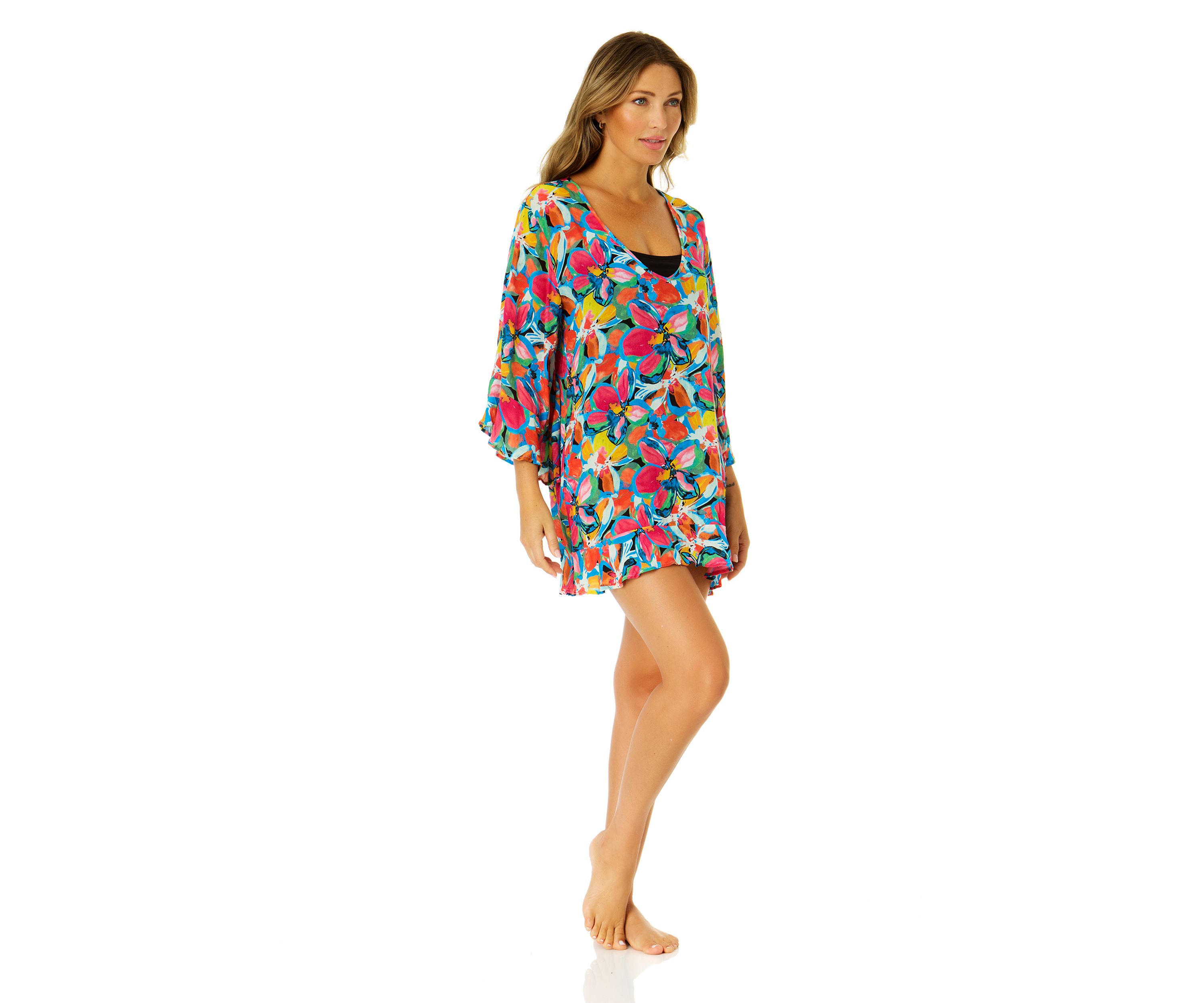 Womens Amalfi Coast Floral Printed Swim Coverup