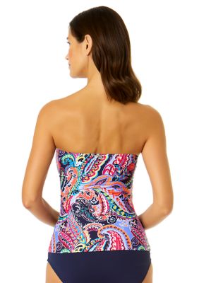 Plus Size Petal Party Strapless 1 Pc Swimsuit Multi 18W by Anne Cole