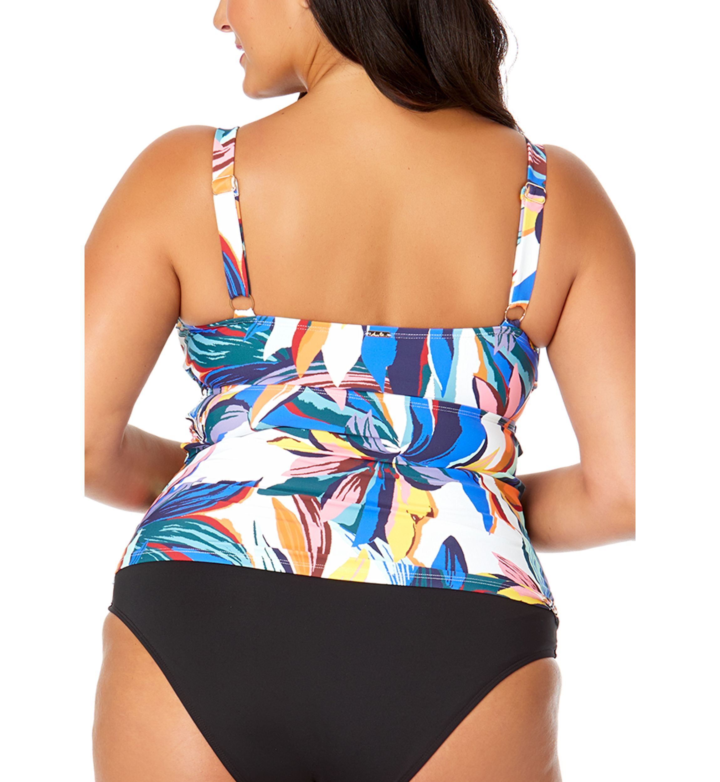 Plus Size Riviera Floral Underwire Tankini Top