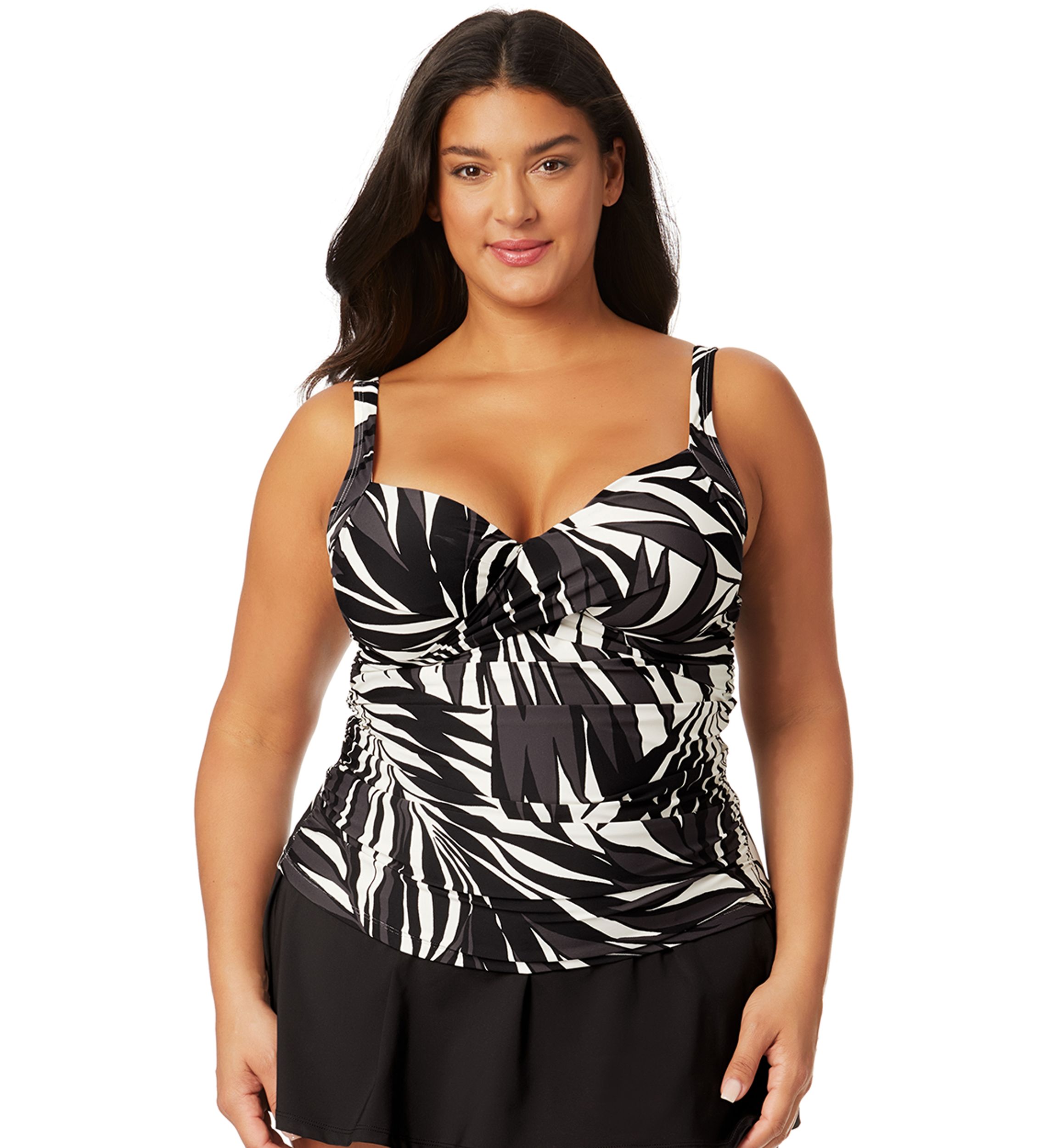 Plus Size Palm Chic Underwire Tankini Top