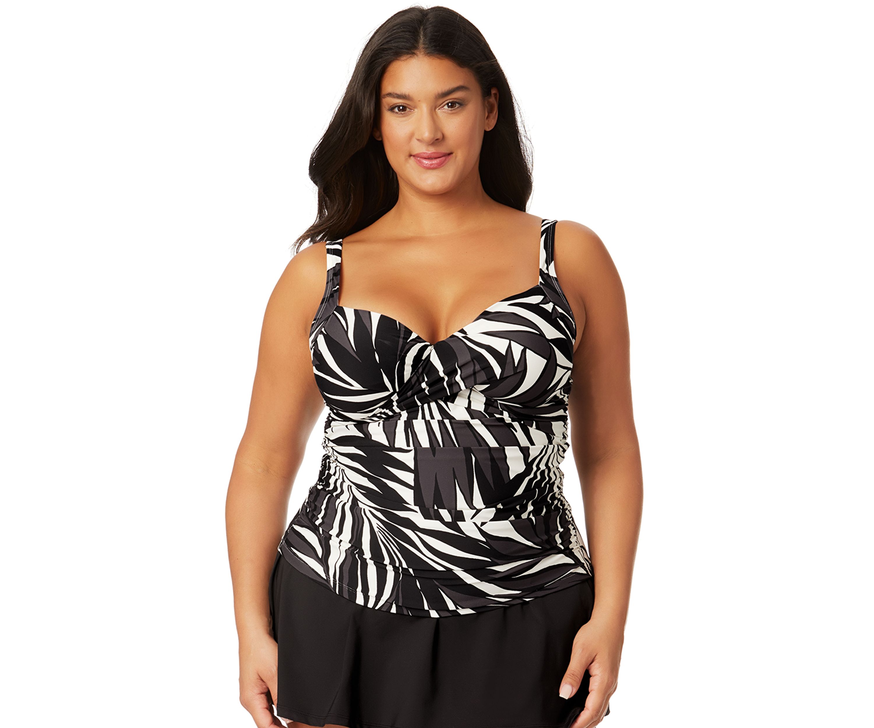 Plus Size Palm Chic Underwire Tankini Top