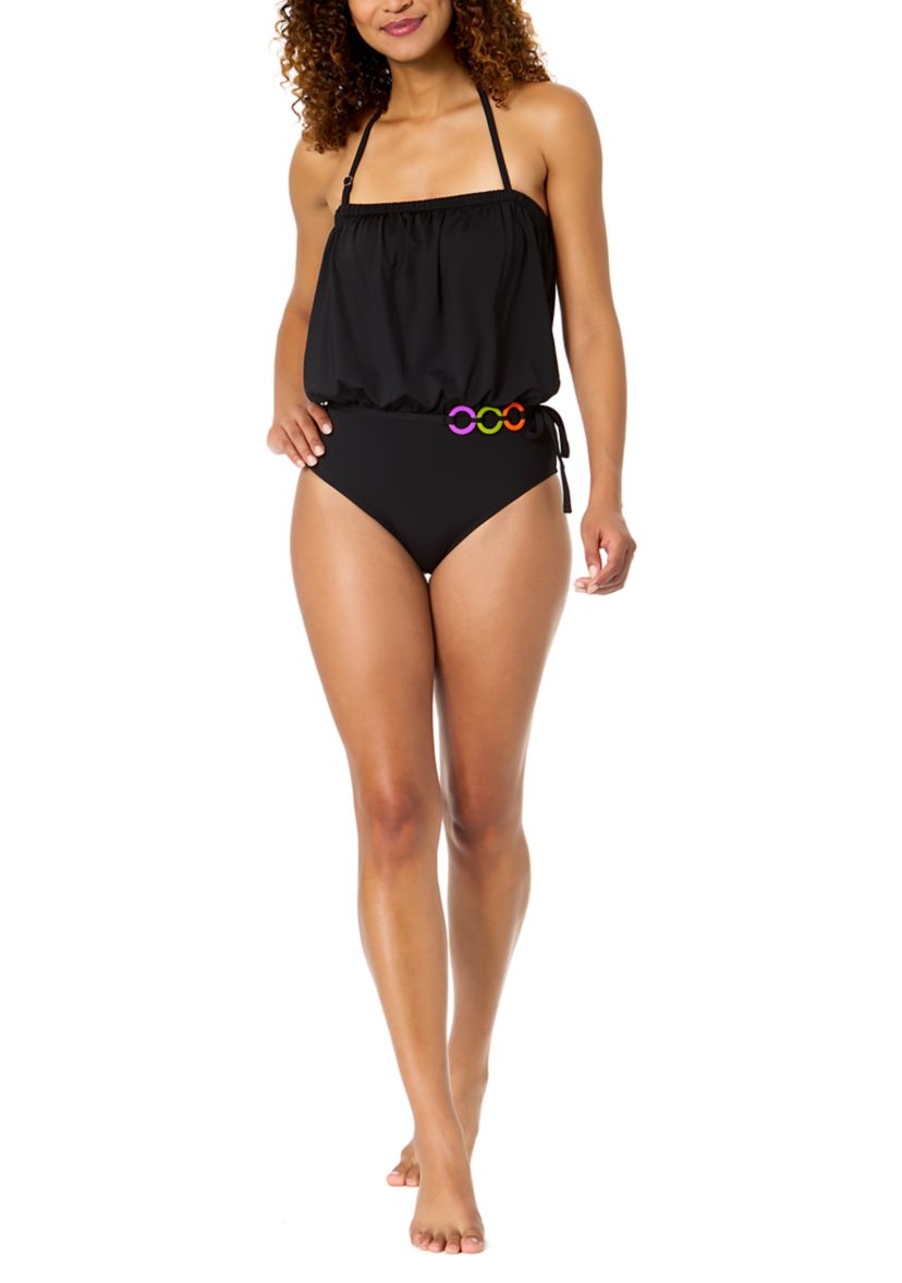 anne cole lace up swim dress Anne Cole - Swim Dress With Skirted Bottom