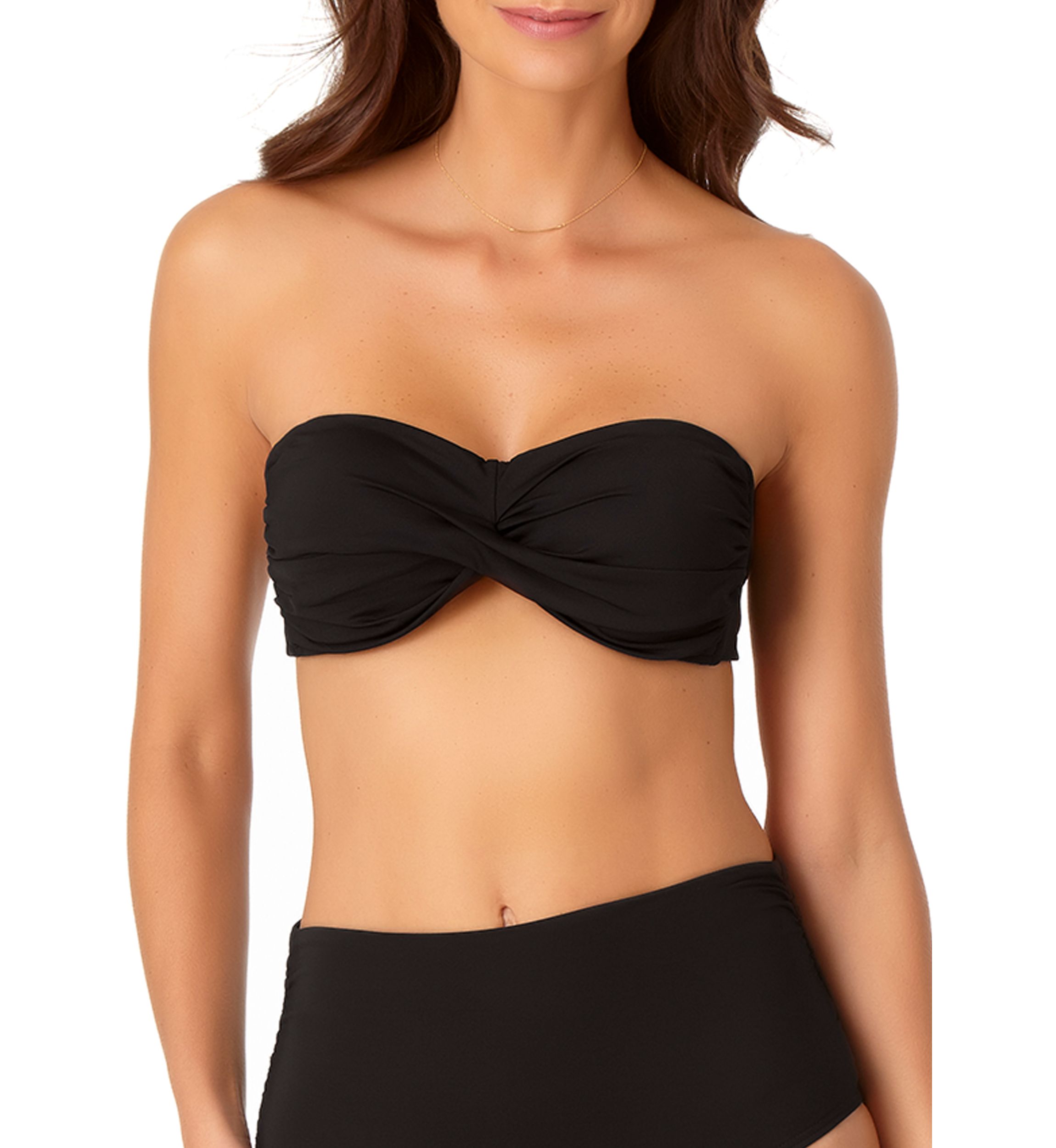 Twisted Bandeau Swim Bra 