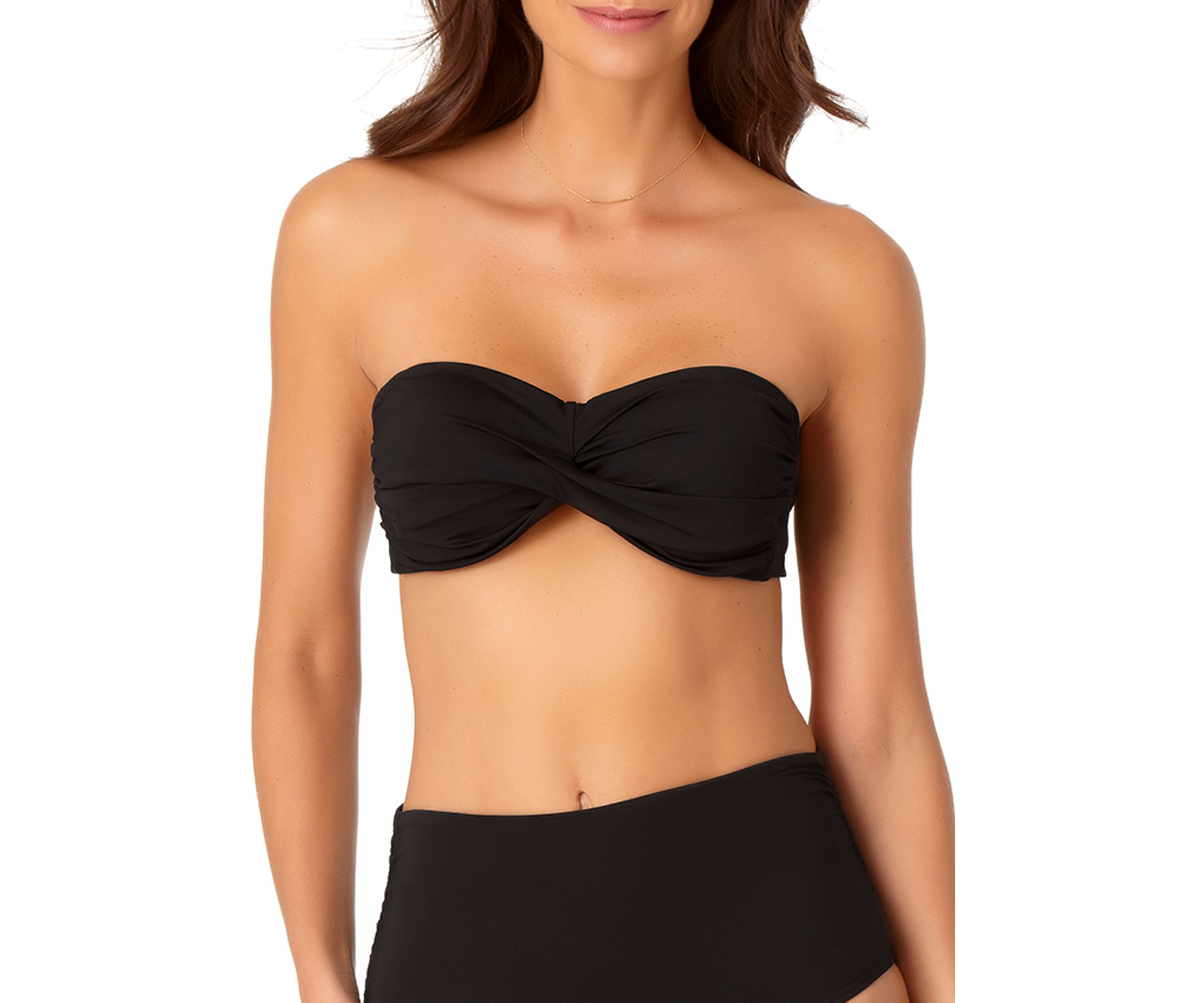 Twisted Bandeau Swim Bra 