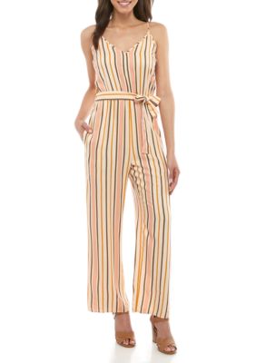 nine west sleeveless jumpsuit belt flyway jumpsui