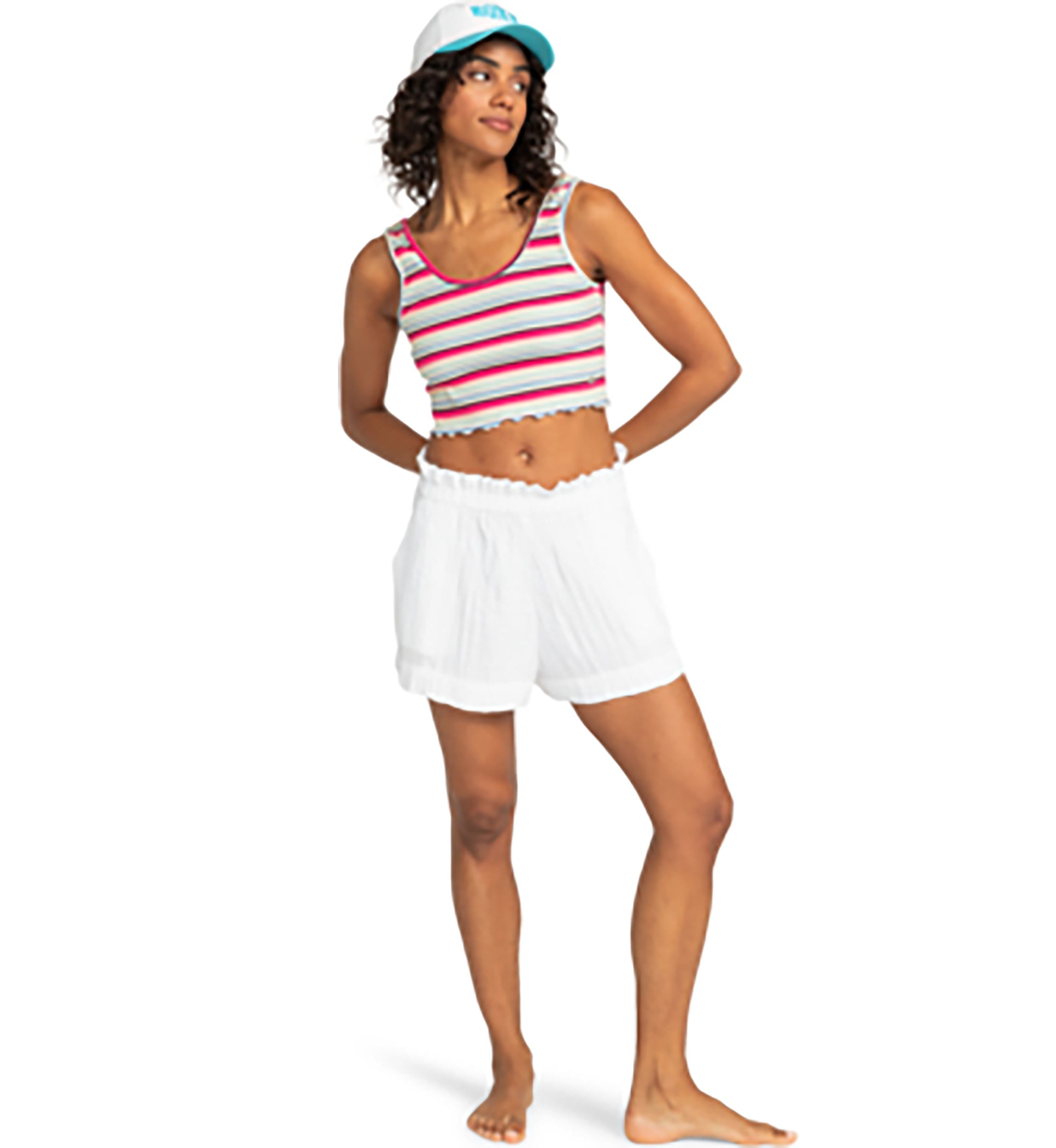 Keep it Wavy Printed Cropped Tank 