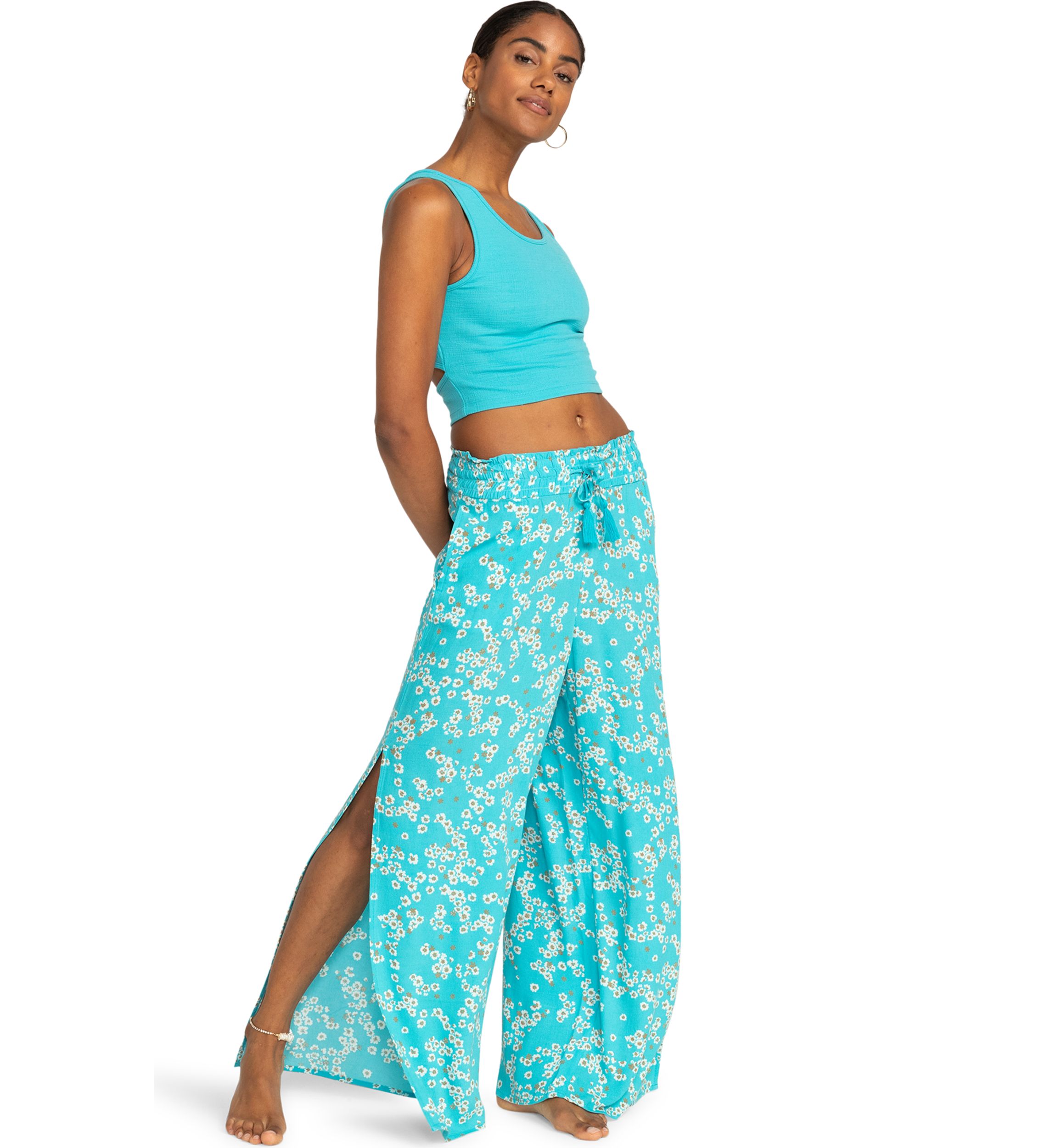 Tropical Rhythm Wide Split Leg Pants