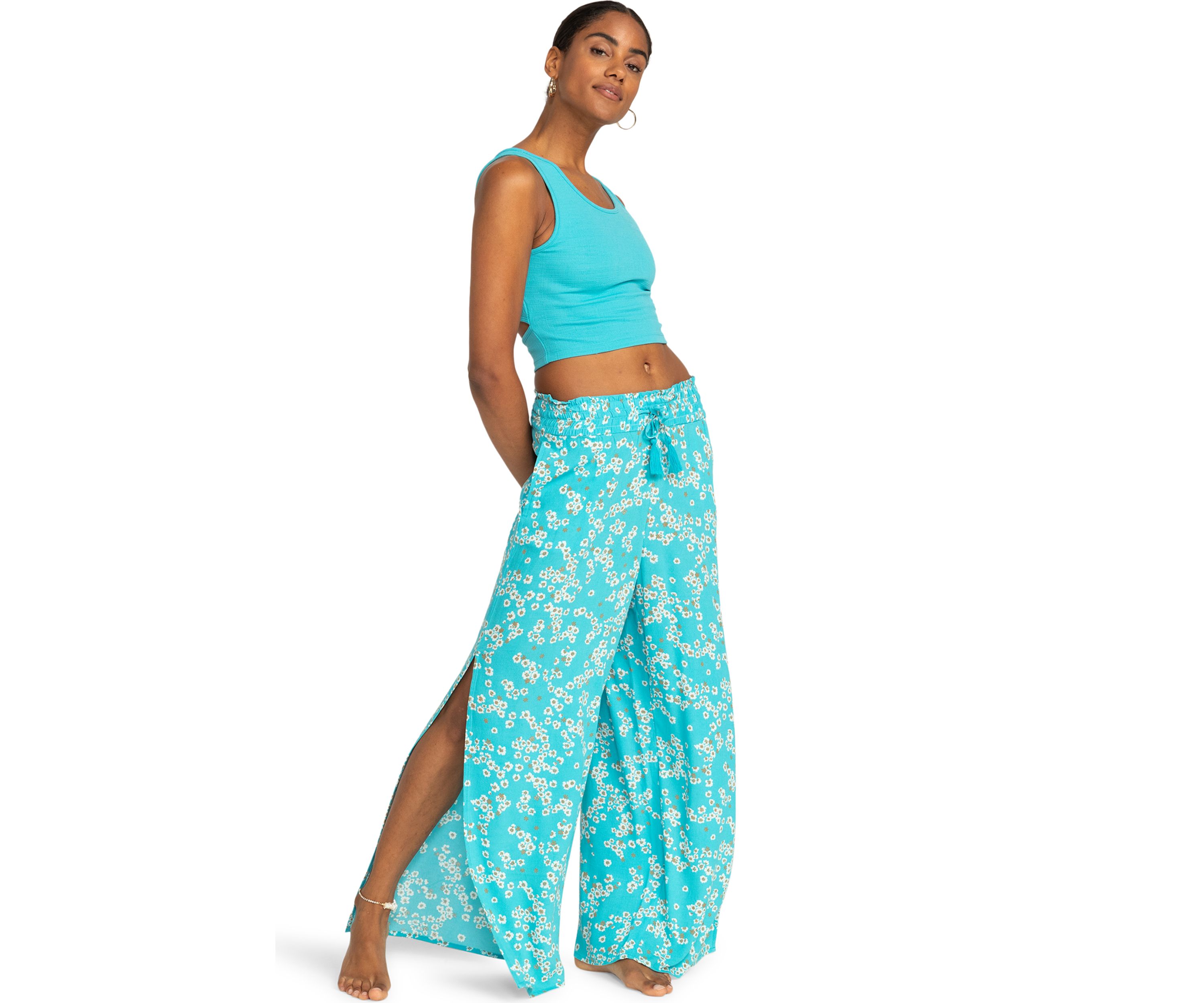 Tropical Rhythm Wide Split Leg Pants