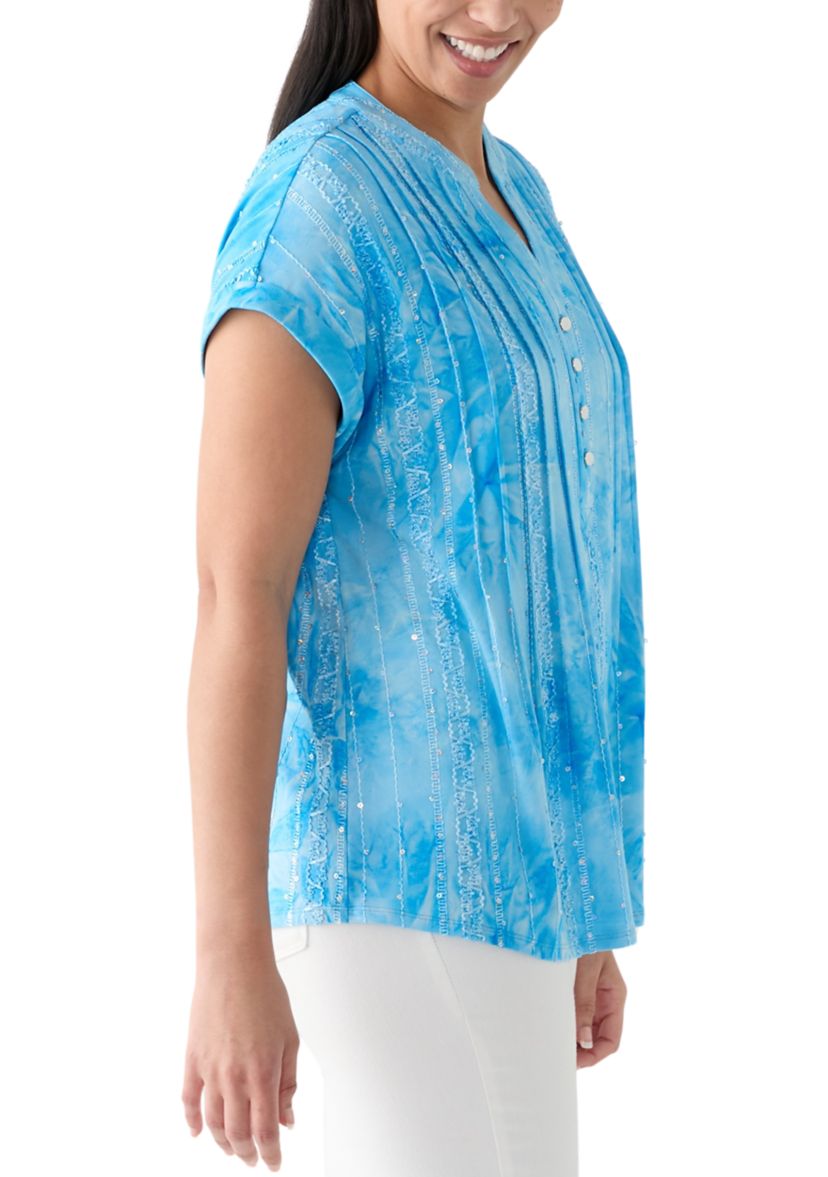 Womens Short Sleeve Dolman Gomez Henley Shirt