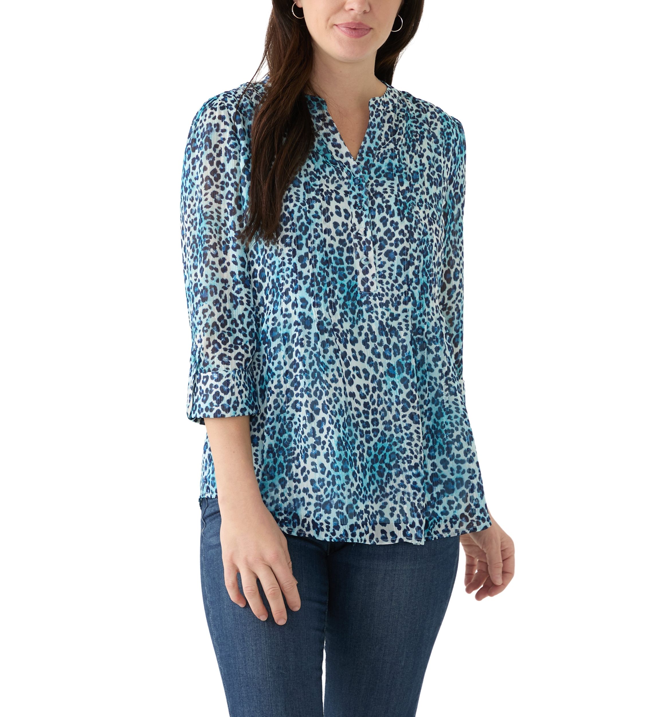 Womens Printed Chiffon Top