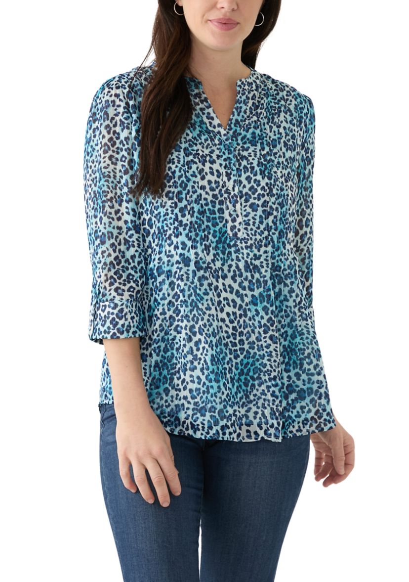 Womens Printed Chiffon Top