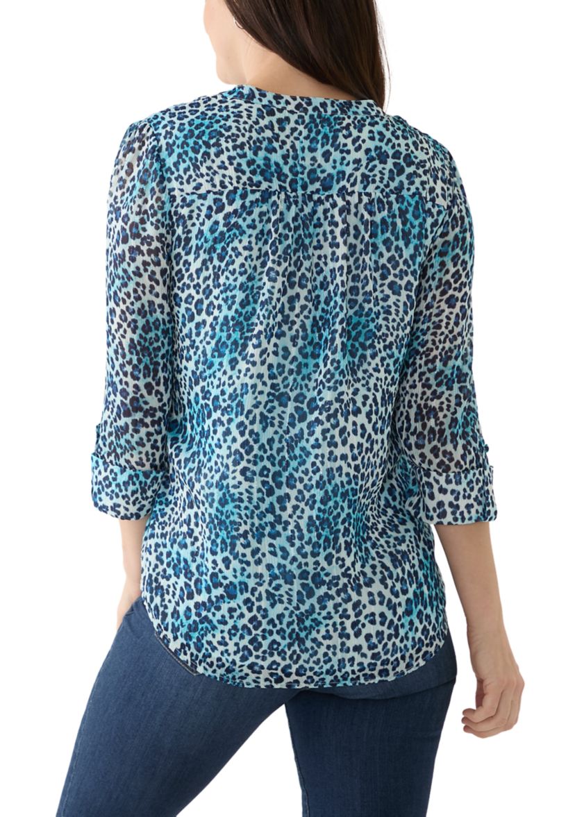 Womens Printed Chiffon Top