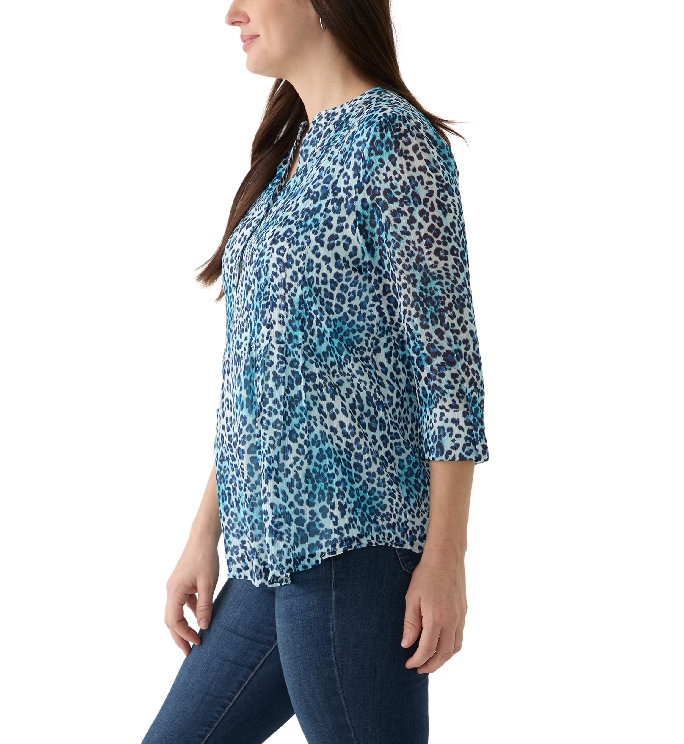 Womens Printed Chiffon Top