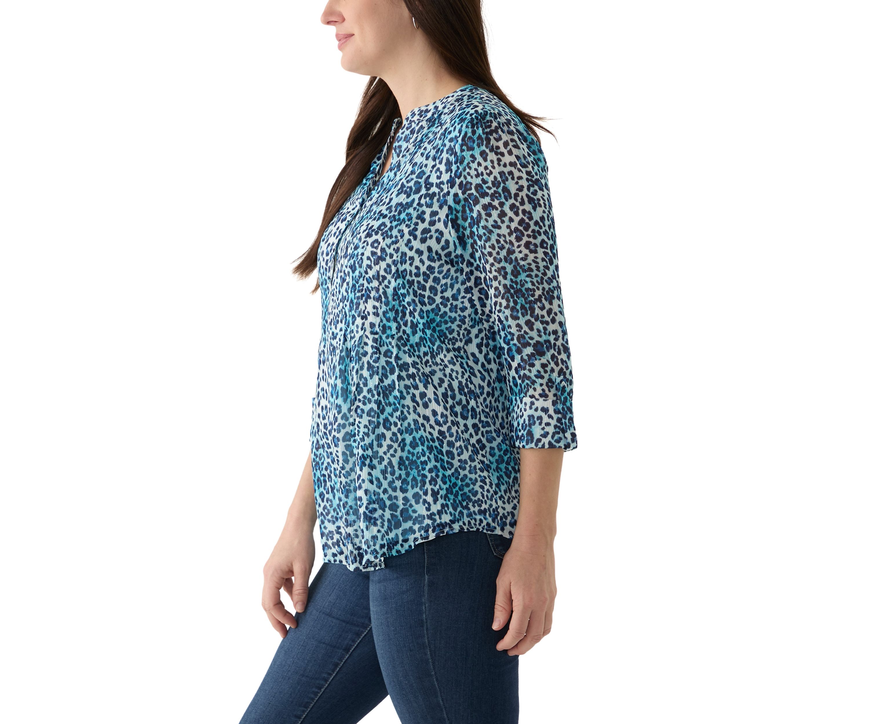 Womens Printed Chiffon Top