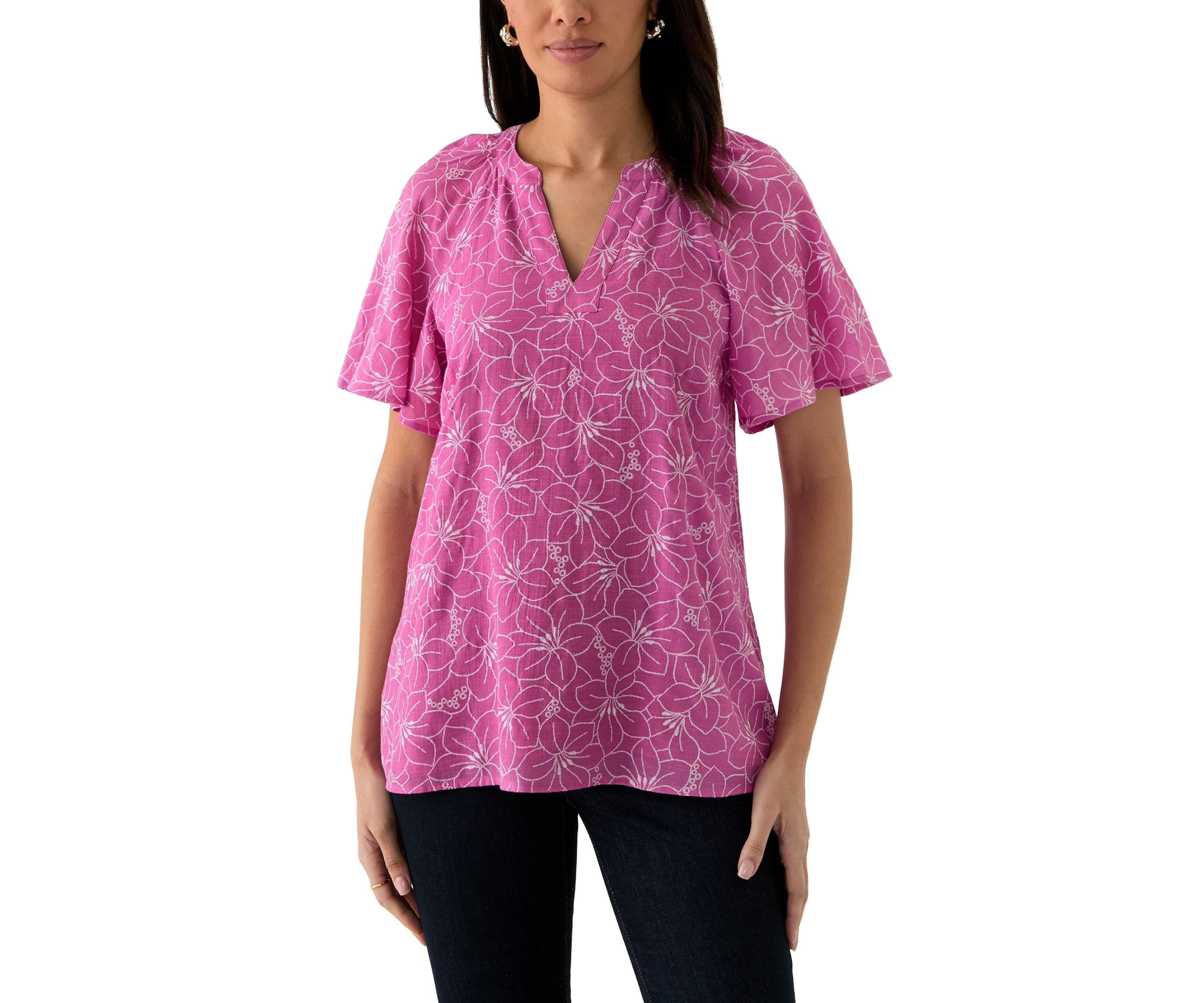 Womens Printed Woven Blouse